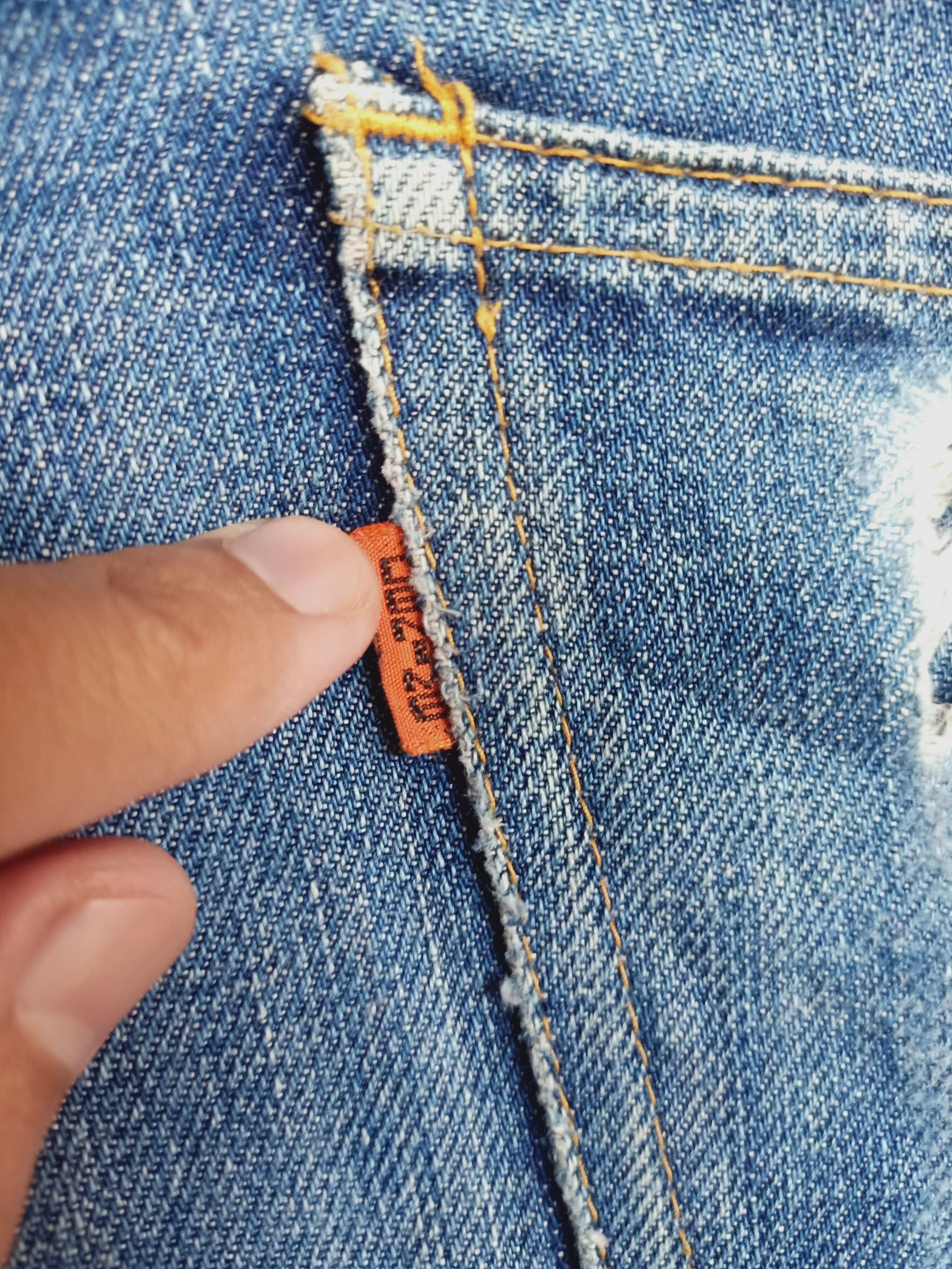 Denime Denim Denime × RESOLUTE Boot cut DENIME ORIZZONTI orange tag jeans Blue