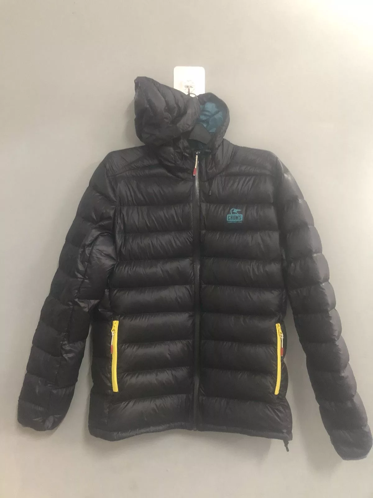 Chums Bombers CHUMS Puffer Jacket Hoodie Duck Down Feather Black Gorpcore