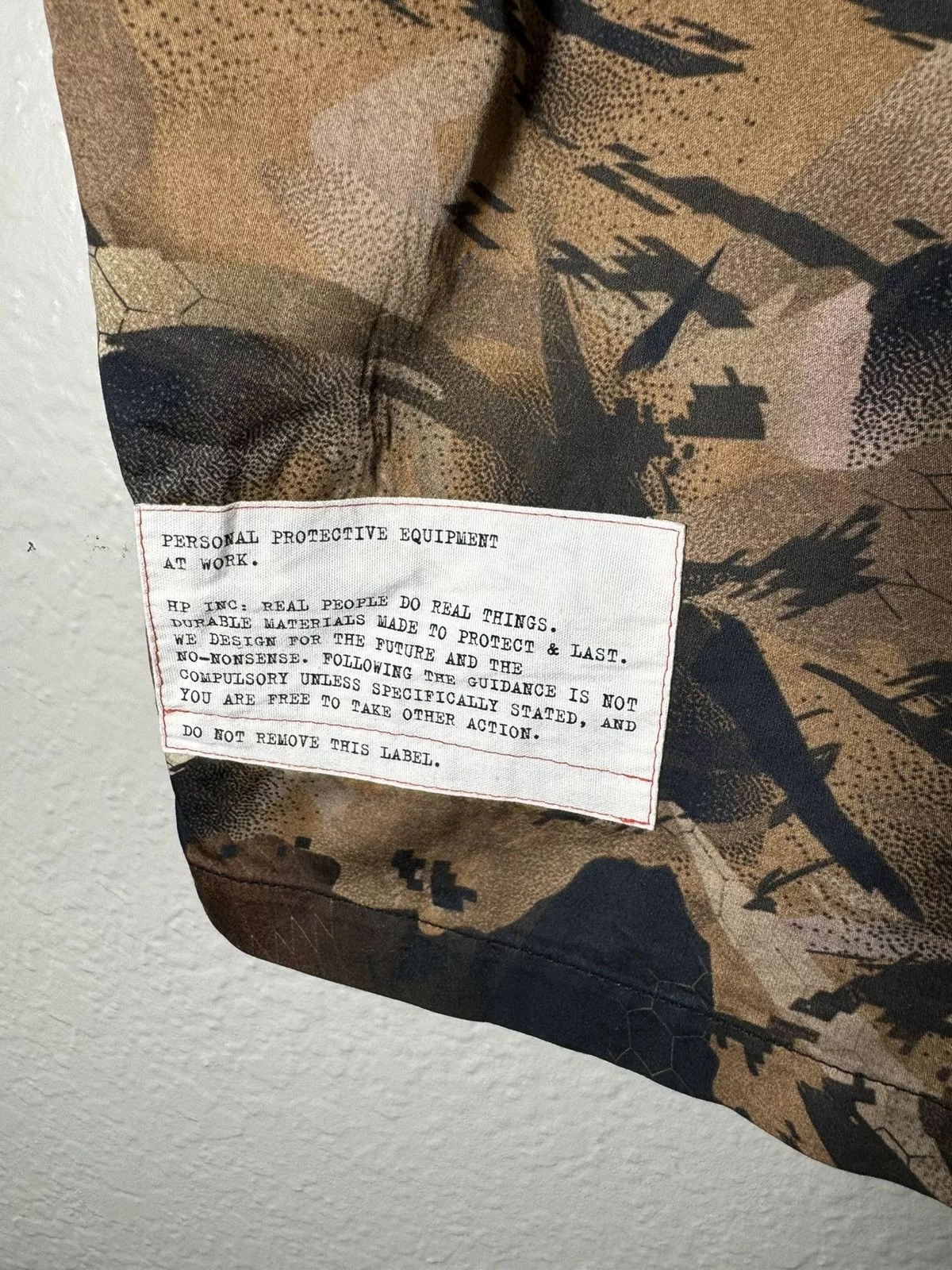 Heron Preston Shirts Button Ups Heron Preston Camo Button Up Shirt Logo Bowler Patches Gold