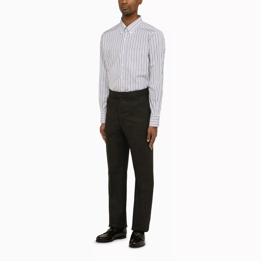 Thom Browne Shirts Button Ups Thom Browne o1d2blof0724 Striped Poplin Shirt in Multicolor