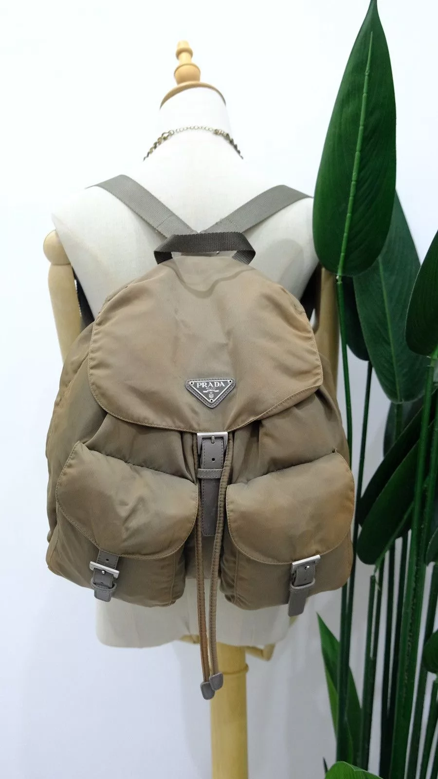 Prada Backpacks Authentic vintage Prada brown nylon backpack double pocket