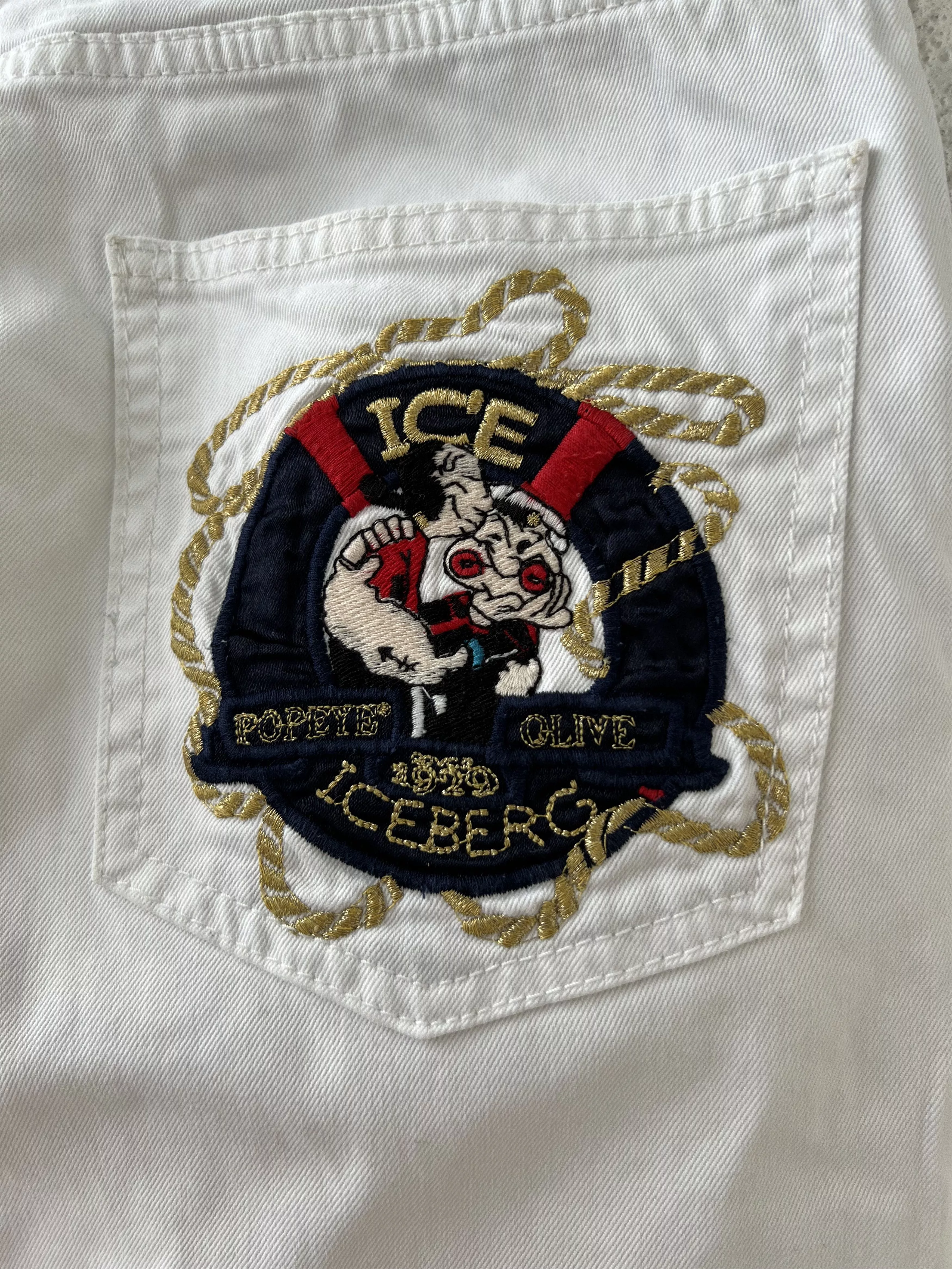 Iceberg Jeans Popeye History White