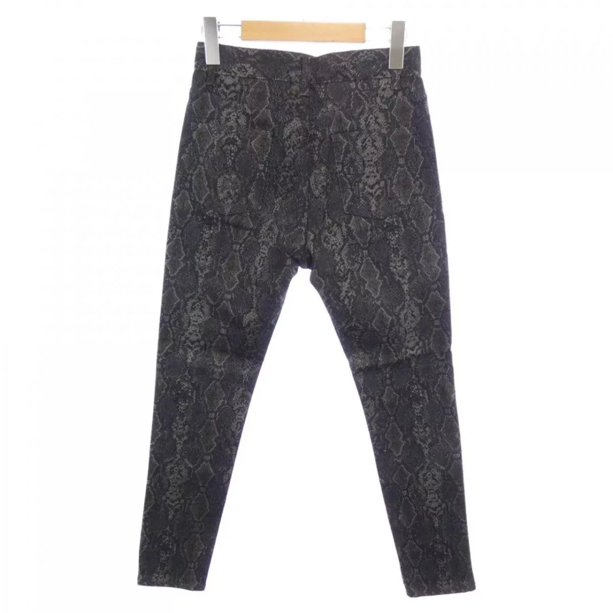 Needles Cropped Pants Overall Pattern Zip Fly Gray