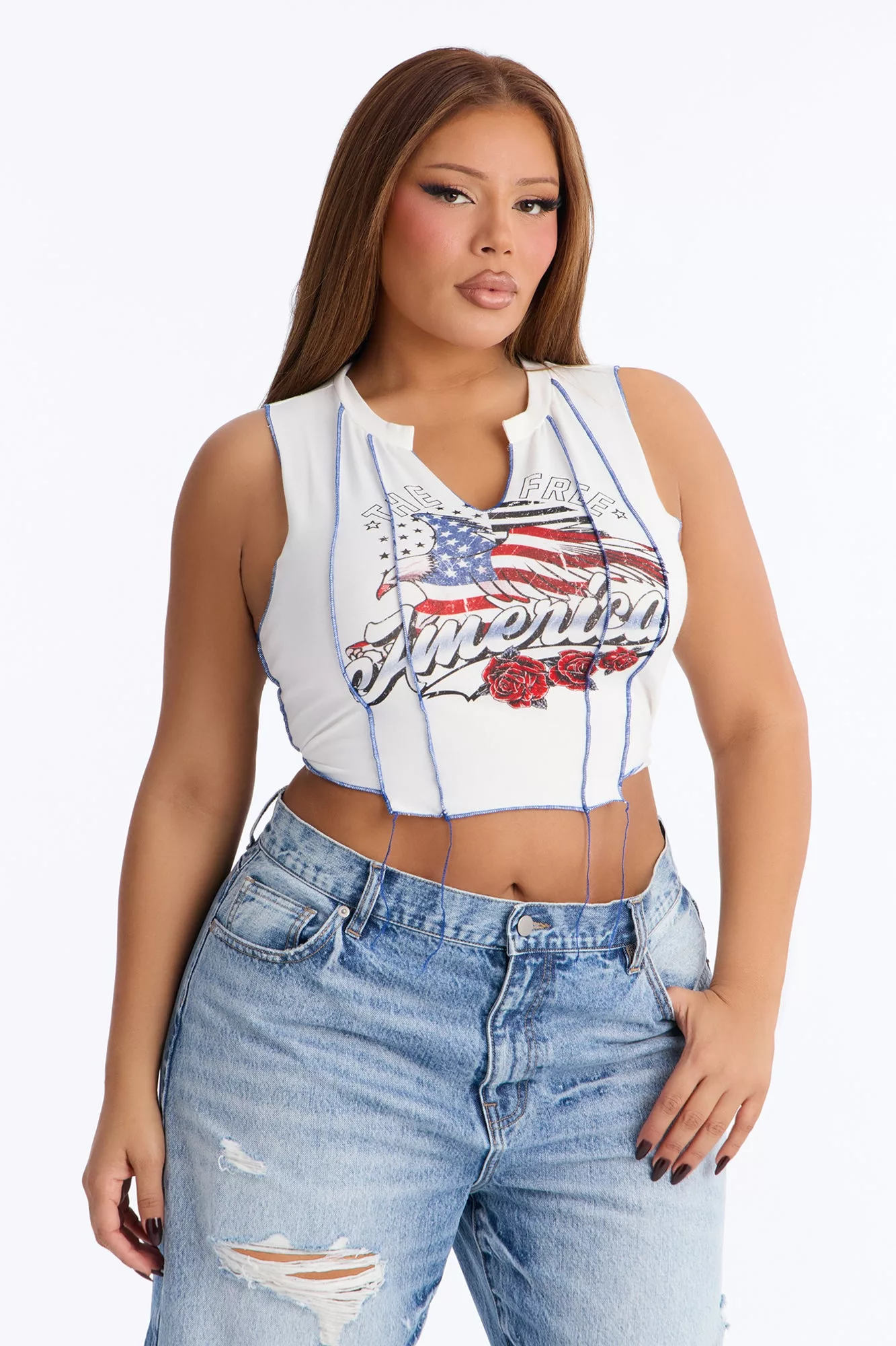 The Free America Tank Top - White