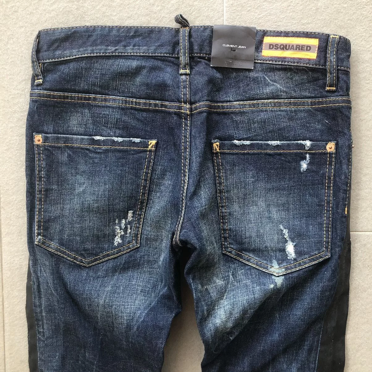 Dsquared2 Denim Dsquared2 slim-fit denim half black painted Blue