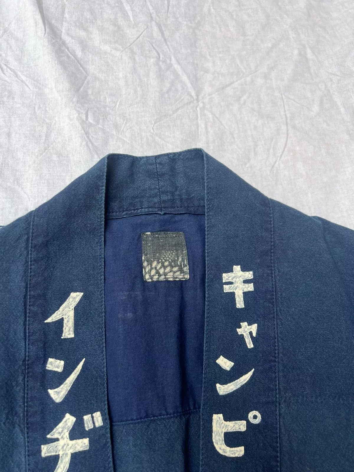 Visvim Cloaks Capes Visvim Denim printed kimono Blue