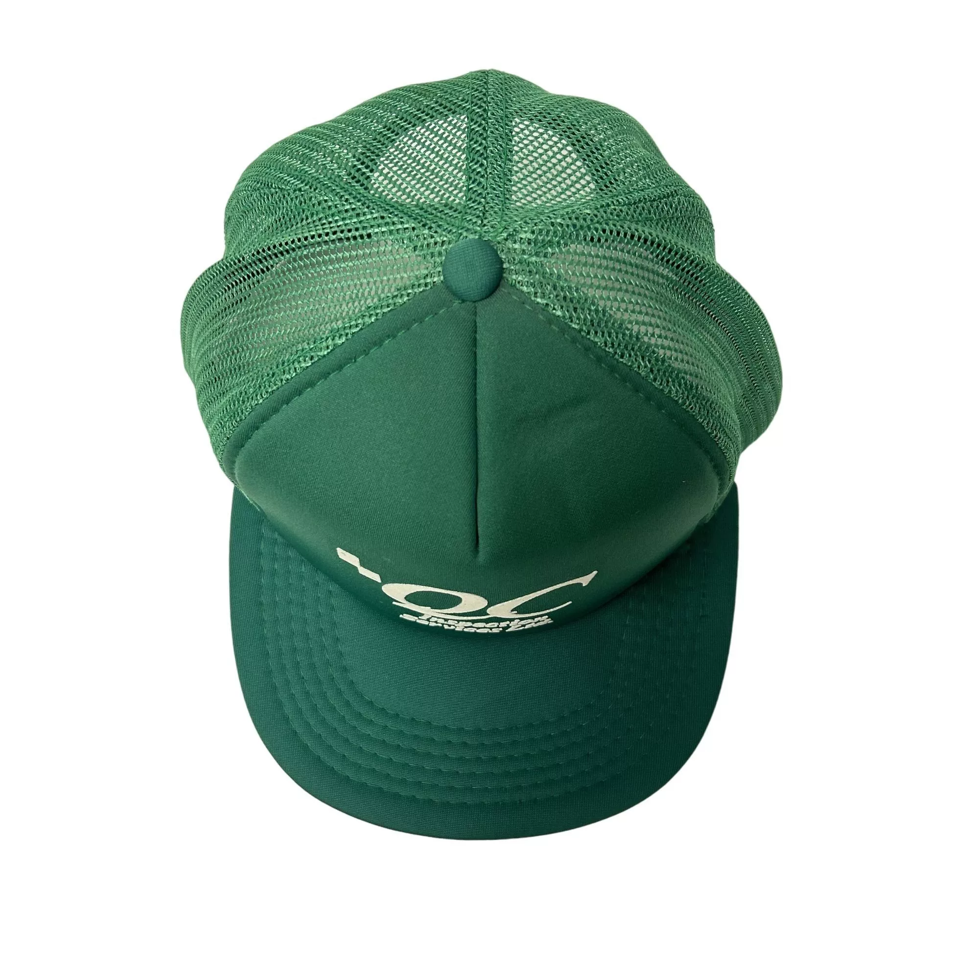 Other Hats Other NOS New Vtg 80’s Yupoong Green Mesh TRUCKER Hat QC Inspectio