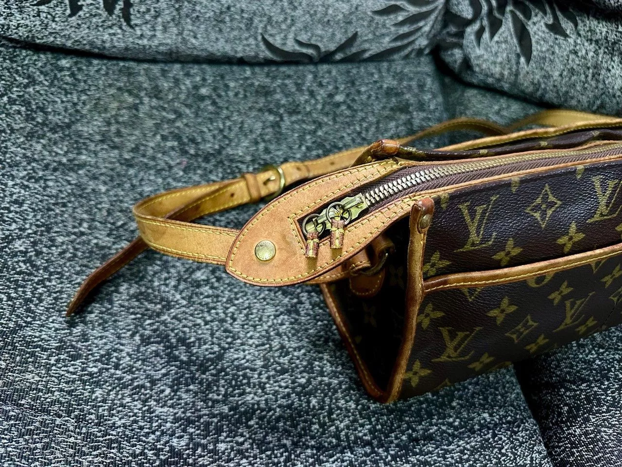 Louis Vuitton Shoulder Bags Authentic Louis Vuitton Monogram Canvas Poponcourt Long Bag Brown