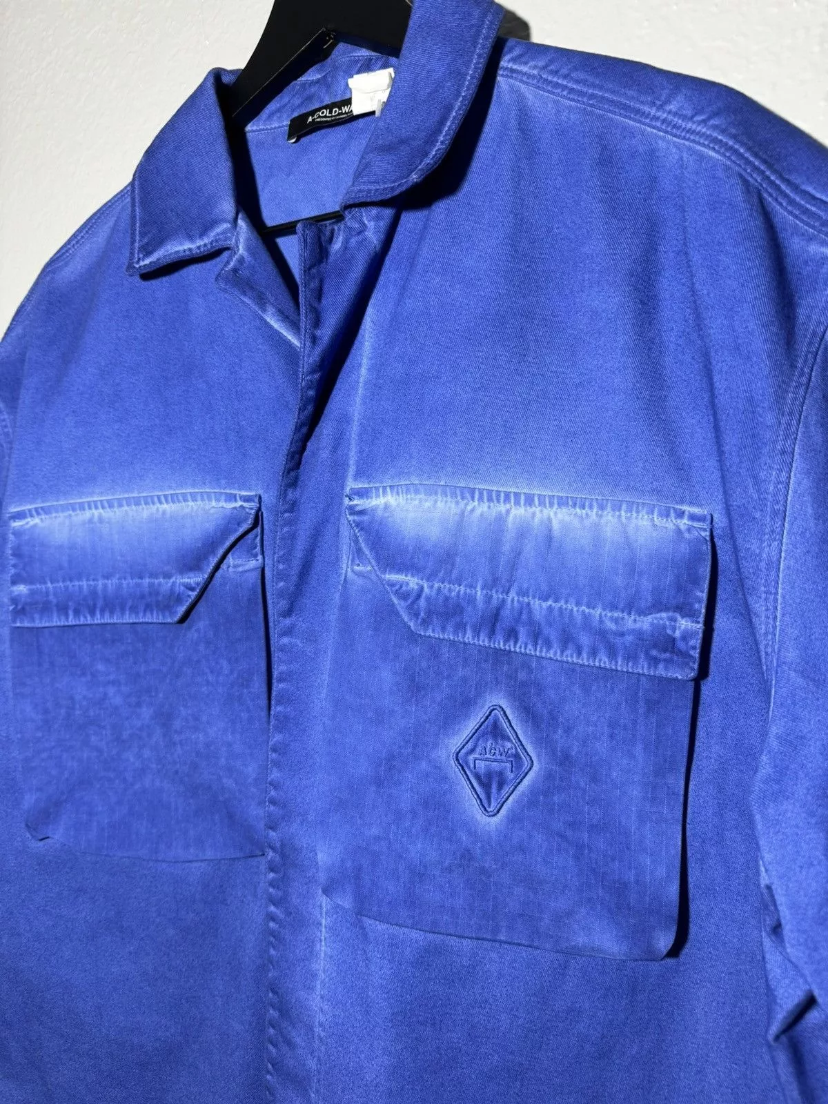 A-COLD-WALL* Shirts Button Ups A-COLD-WALL* × Samuel Ross A Cold Wall Button Down Shirt Blue Faded Oversized Pockets
