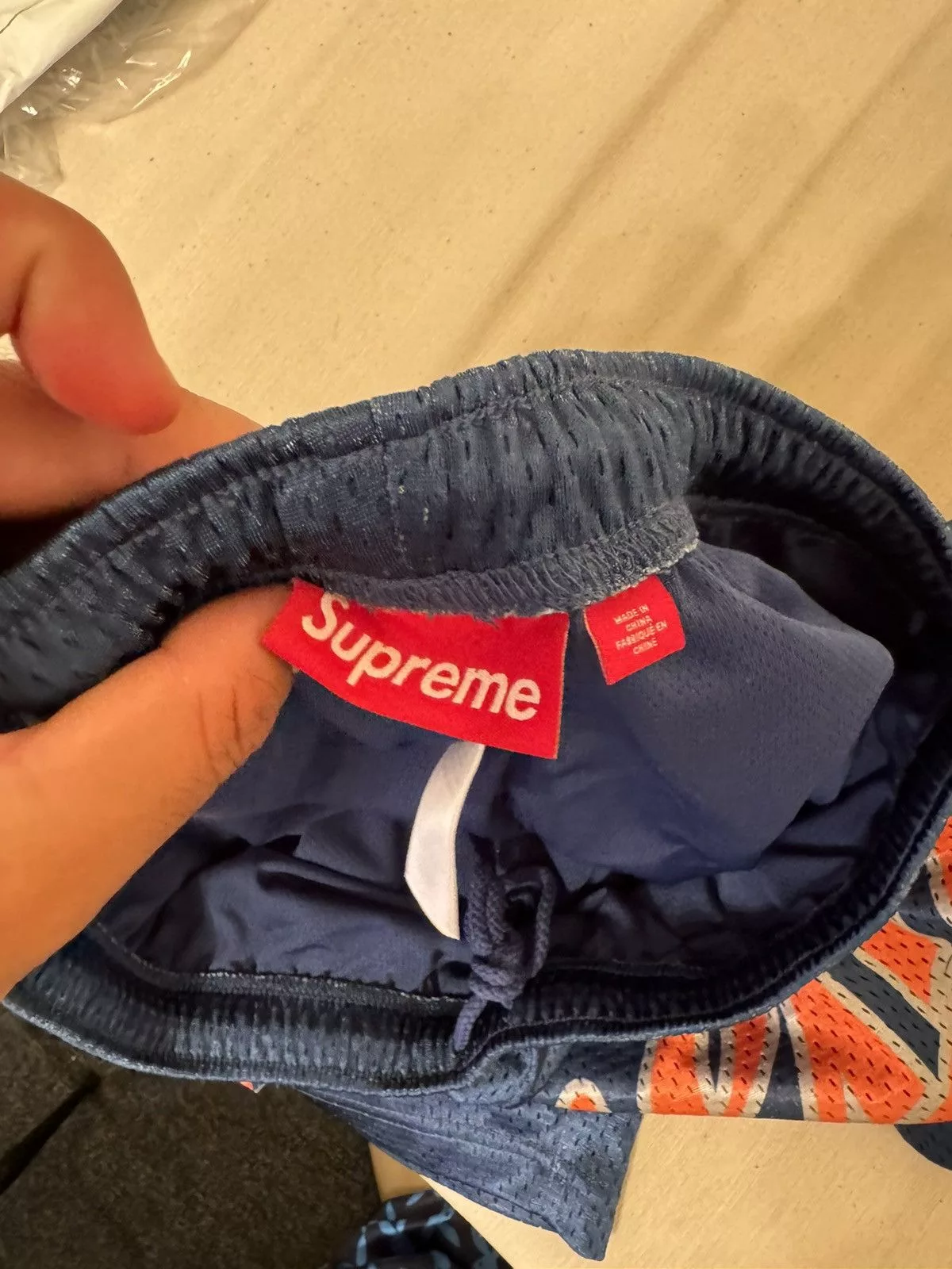 Supreme Shorts Supreme Big Script Mesh Shorts Blue