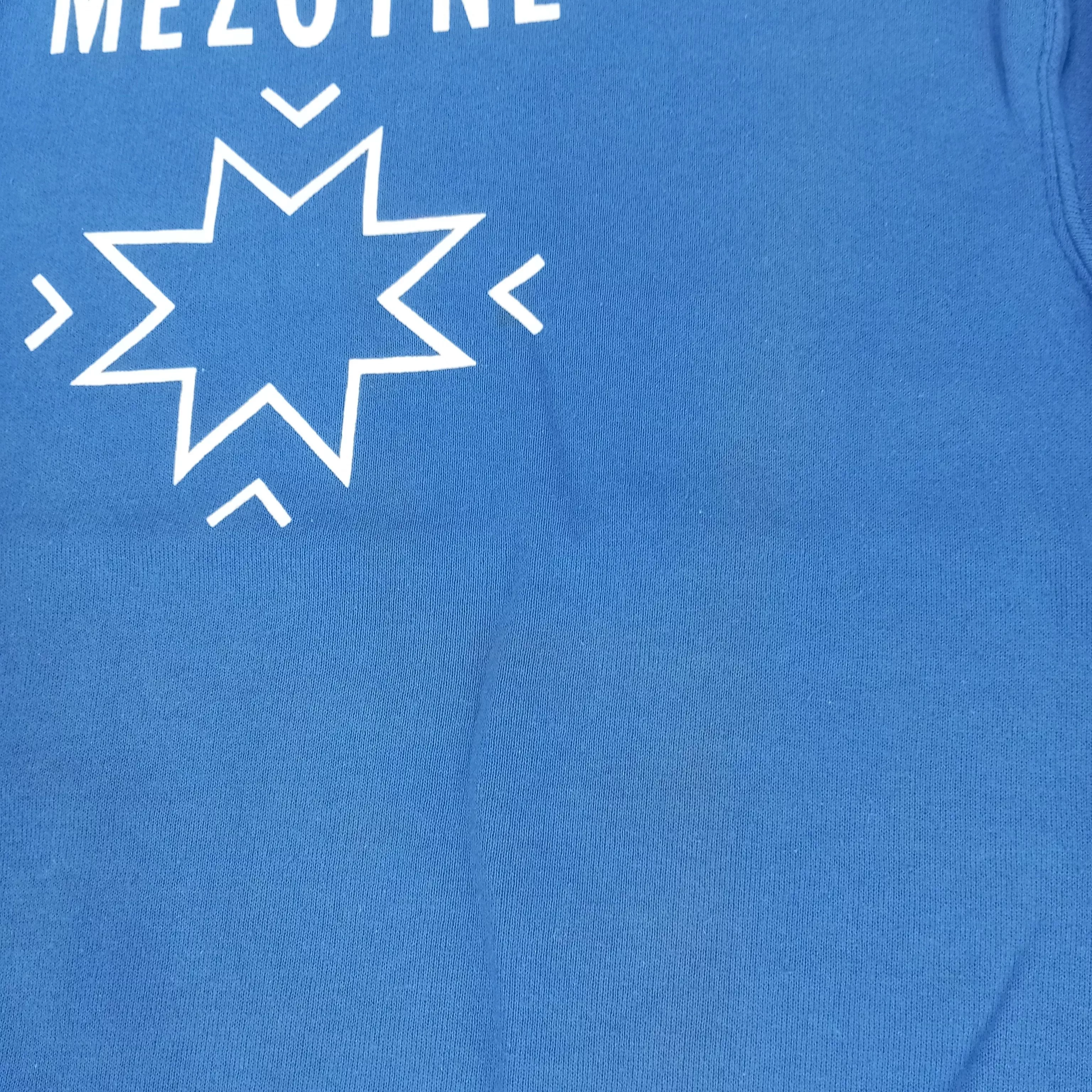 Vintage Sweatshirts Hoodies Mezotne Center Design Style Vintage Sweatshirt Blue Streetwear