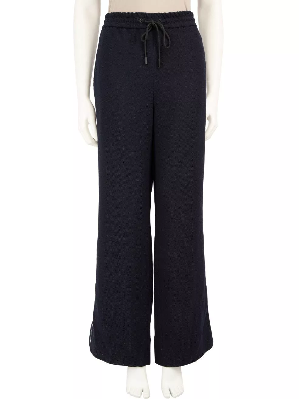 ME+EM Pants ME+EM Navy Wide Fit Side Tape Trousers Blue