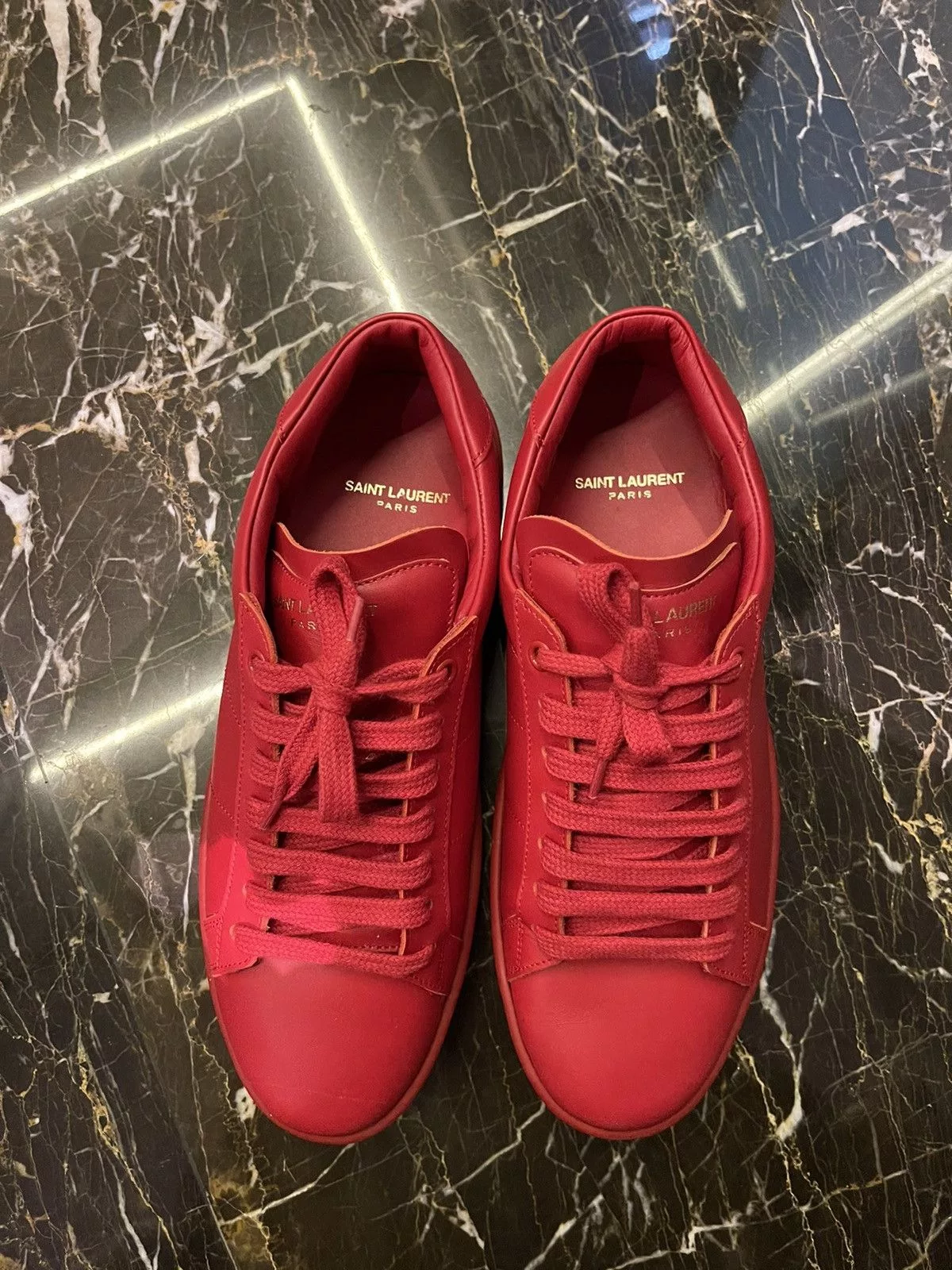 Saint Laurent Paris Low Top Sneakers Saint Laurent Paris Sneaker Red
