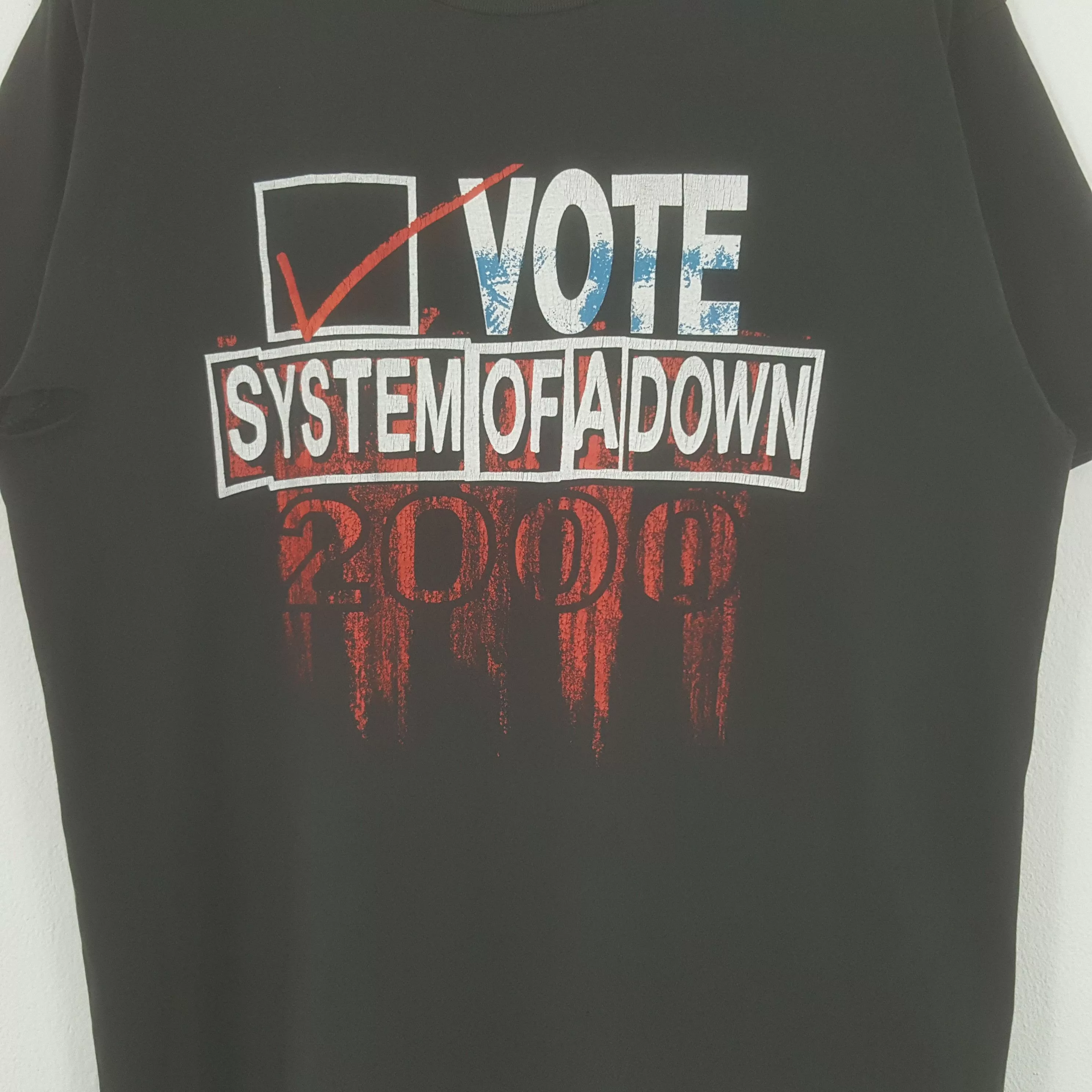 Band Tees Short Sleeve T Shirts Band Tees × Vintage Vintage System Of A Down American Rock Metal Band Y2K Tshirt Black