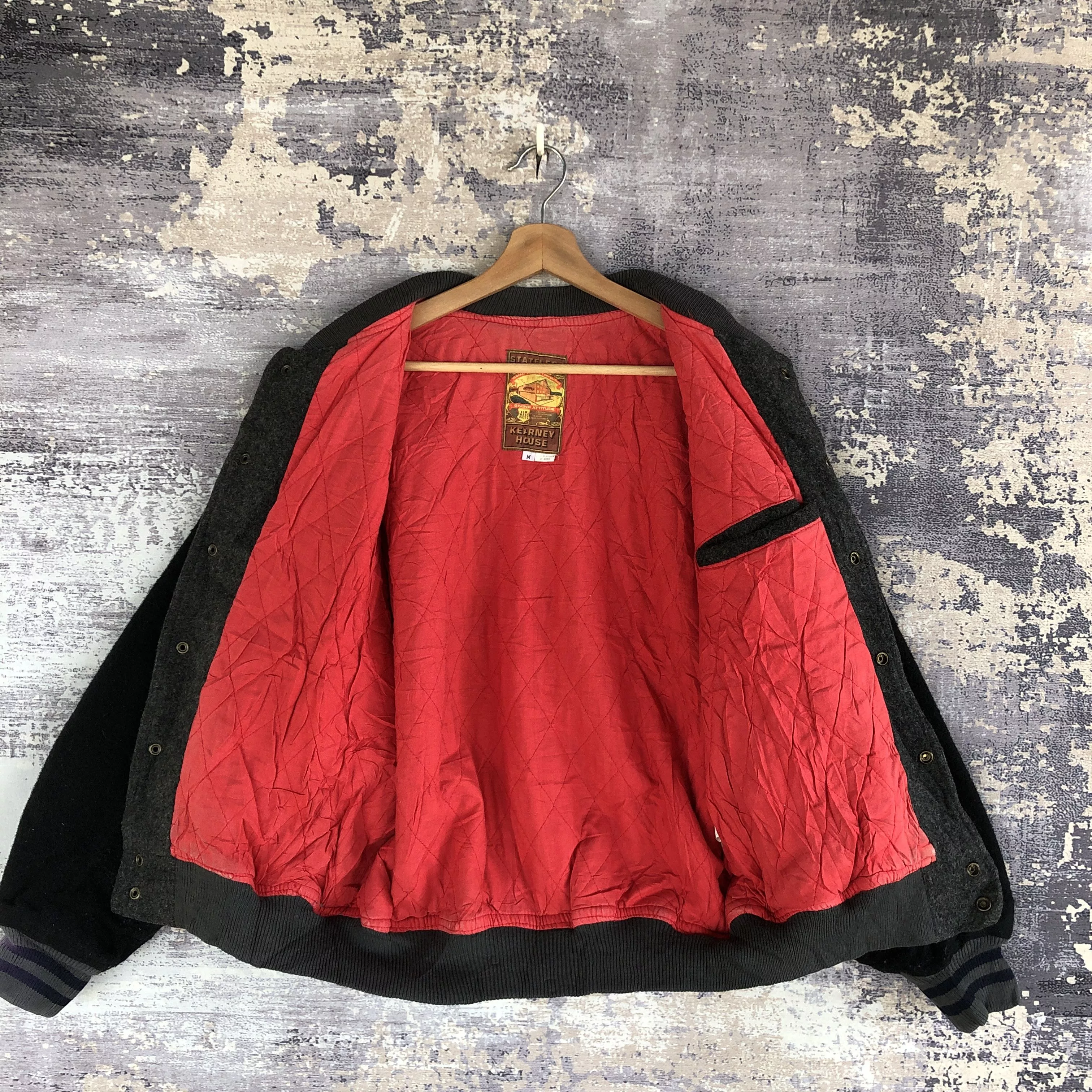 Vintage Light Jackets Vintage Kearney House Varsity Jacket Baseball Wool Jacket Multi