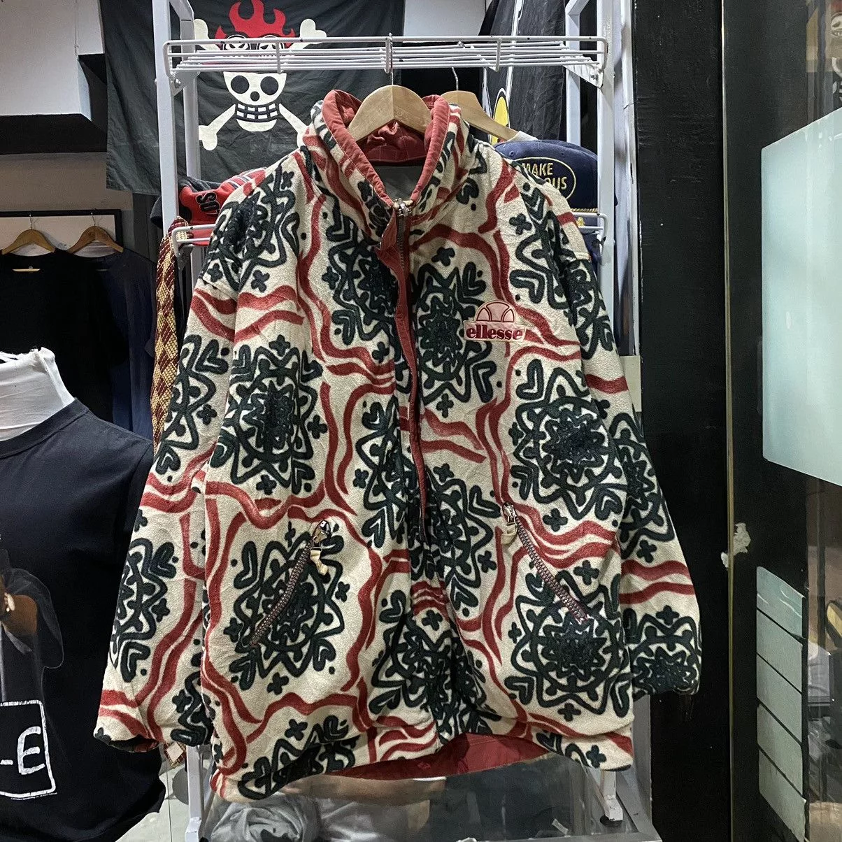 Ellesse Light Jackets Ellesse × Vintage 🔥 VINTAGE 90’s ELLESSE Damask Reversible SKI JACKET Multi Streetwear