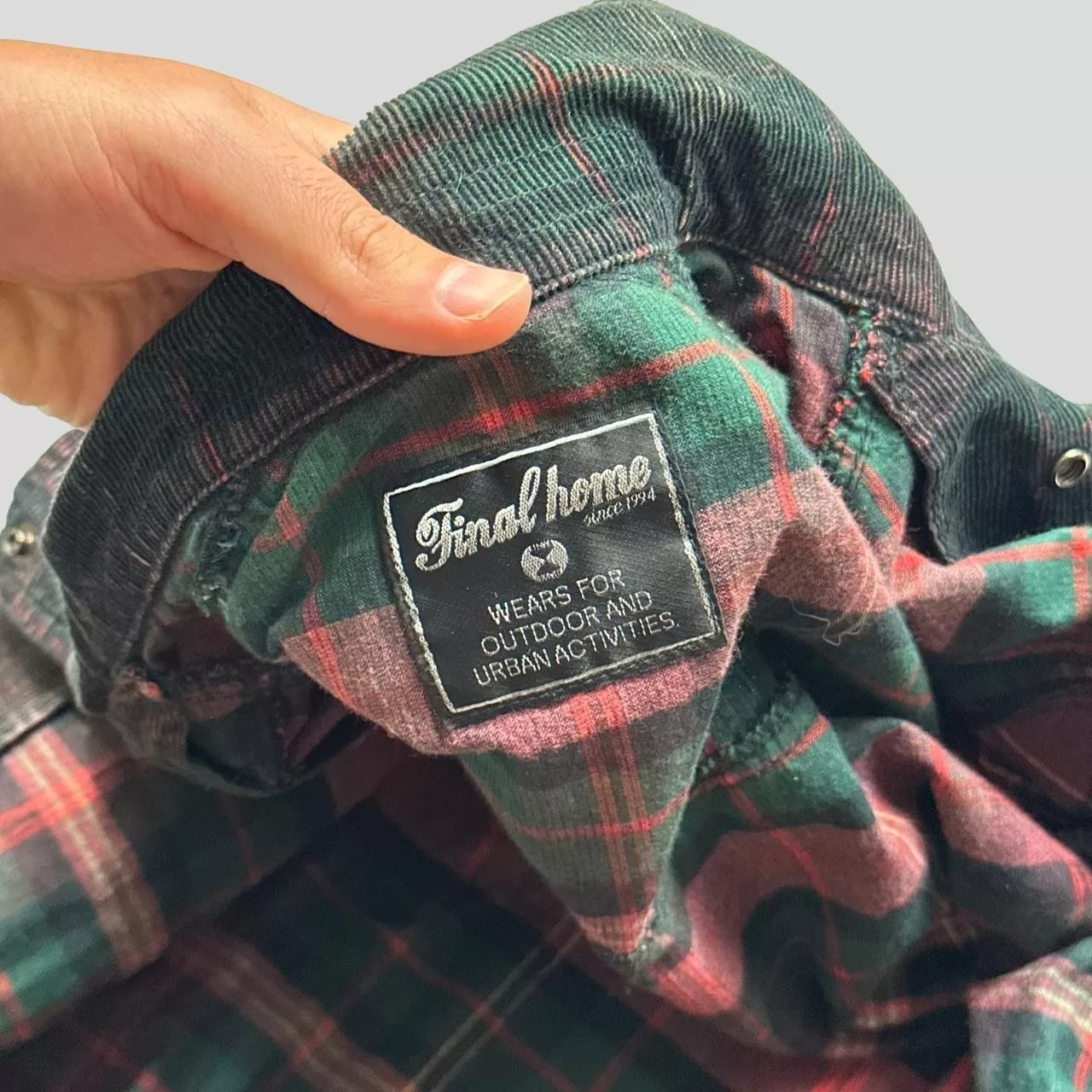 Final Home Light Jackets Final Home Corduroy Plaid Cropped Jacket - M (S) Multi