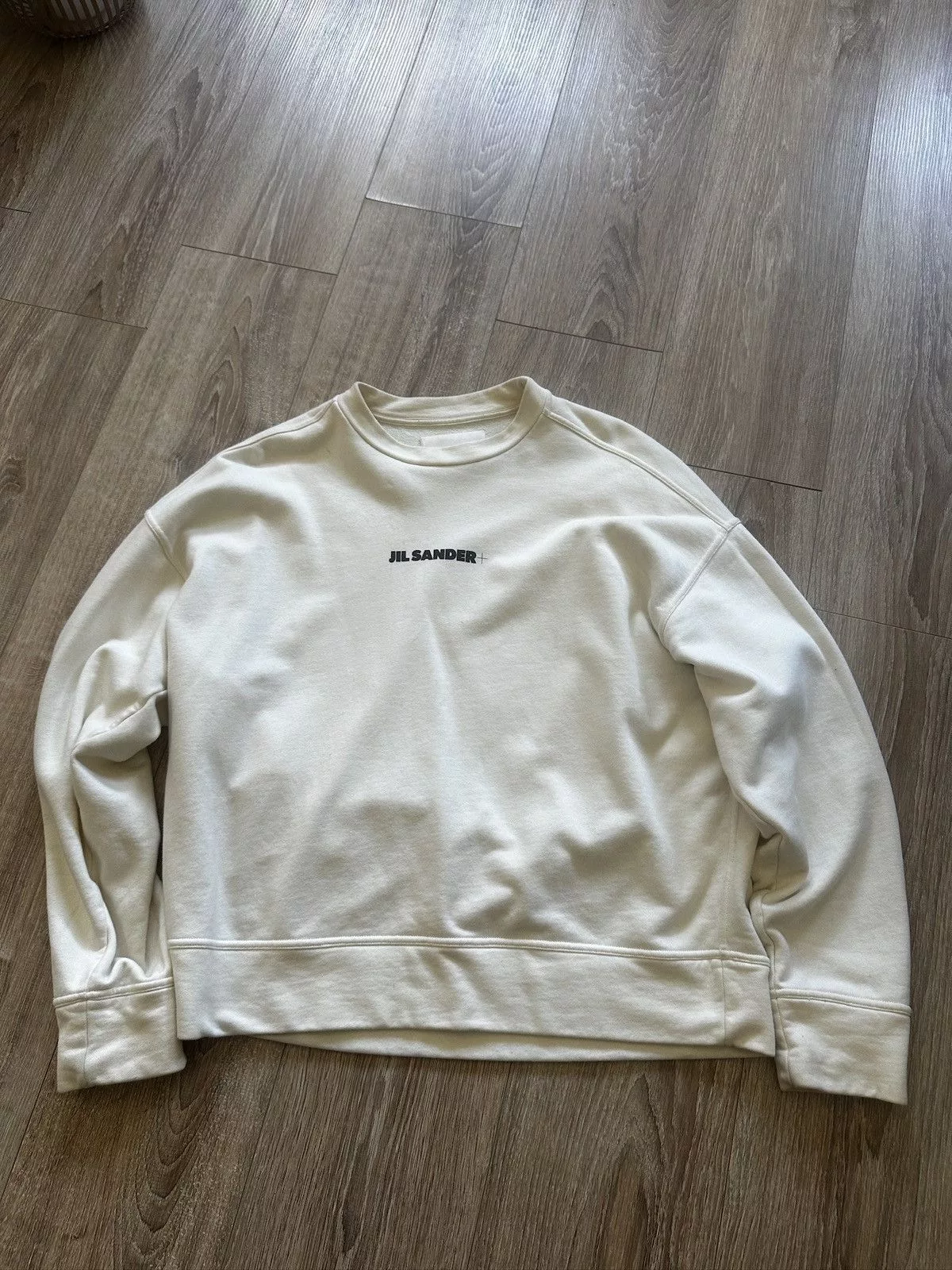 Jil Sander Sweatshirts Hoodies Jil Sander Logo Sweatshirt White