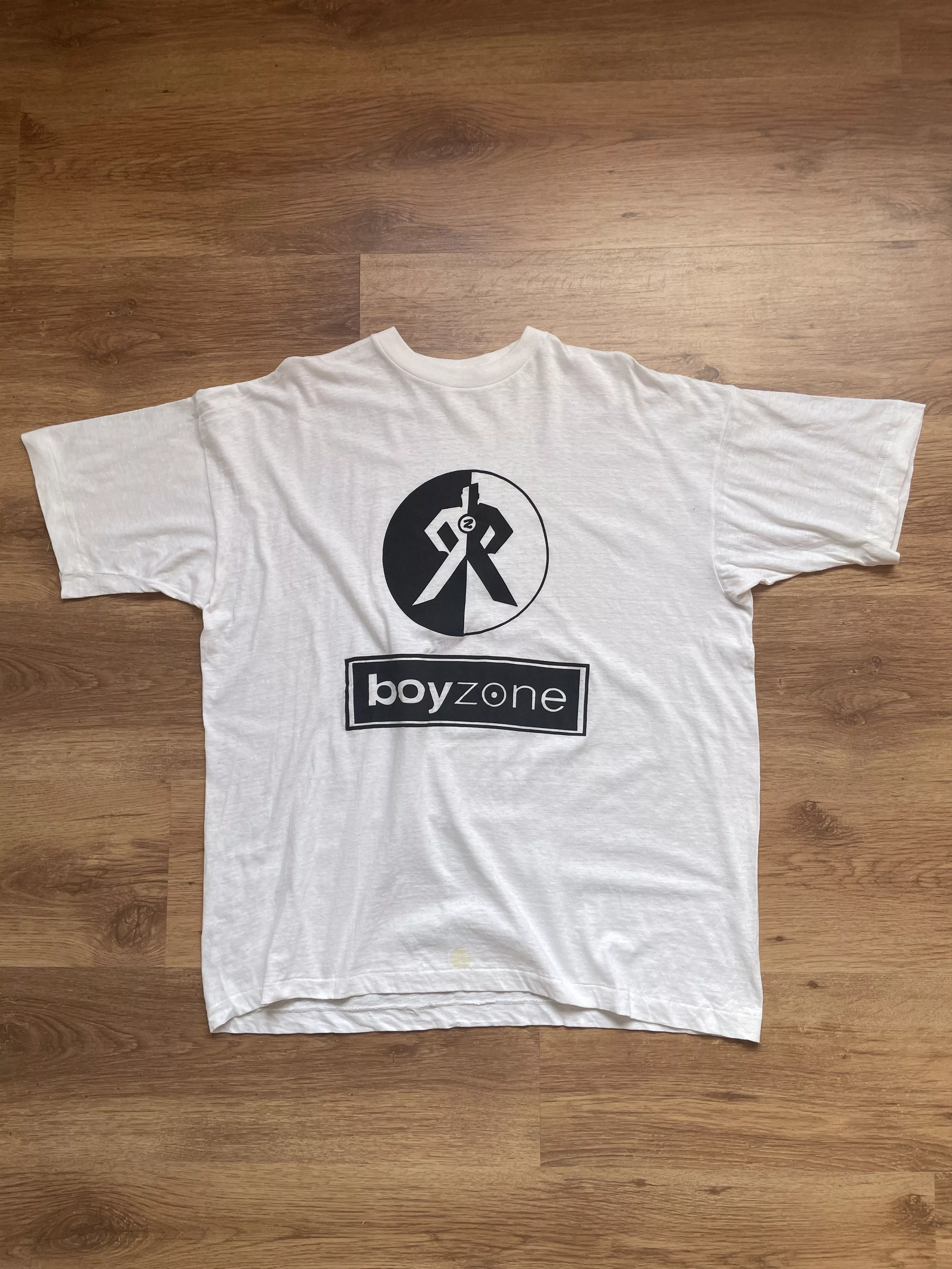 Band Tees Short Sleeve T Shirts Band Tees × Vintage Boyzone Band Vintage 80s 90s Single Stitch T-Shirt One Size White Streetwear