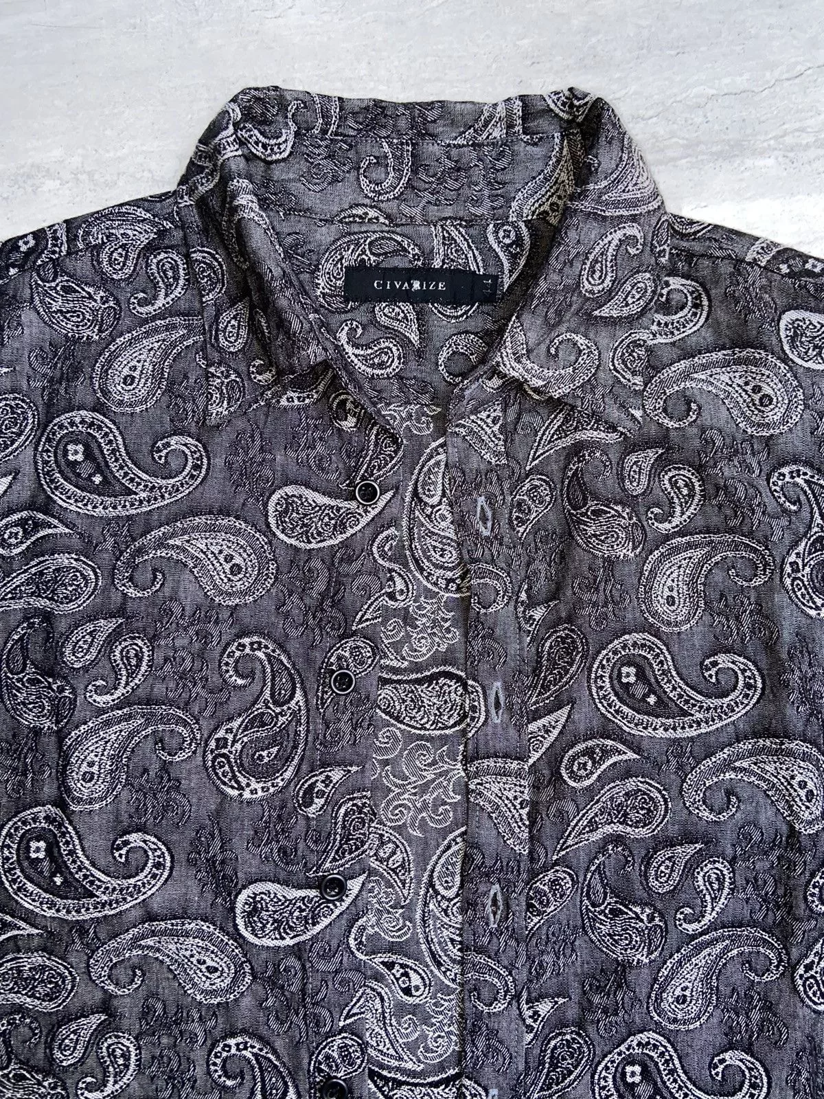CIVARIZE Shirts Button Ups CIVARIZE Grey Patterned Shirts/Outer Gray