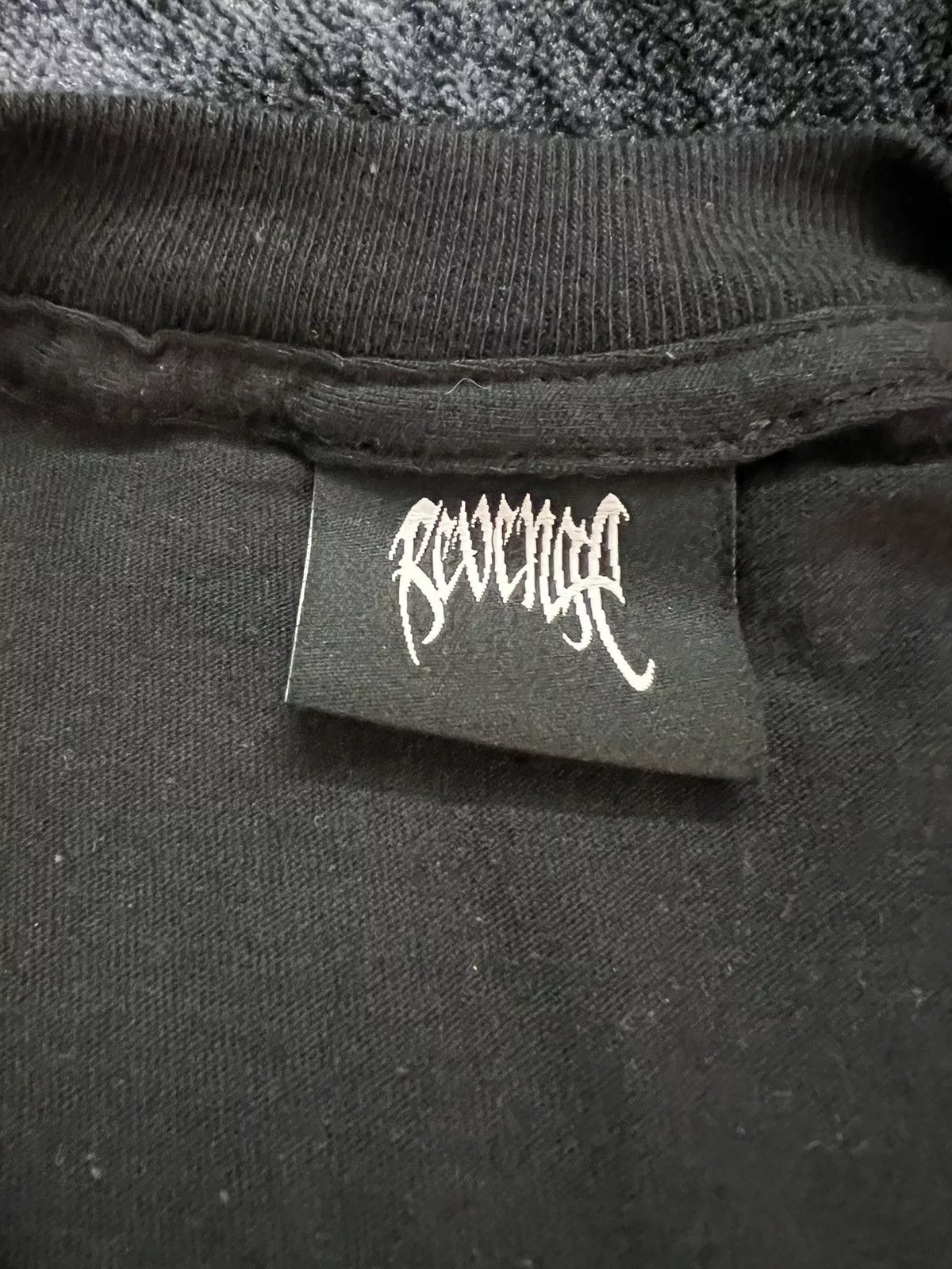 Revenge Short Sleeve T Shirts Revenge SKULL OUTLINE Black