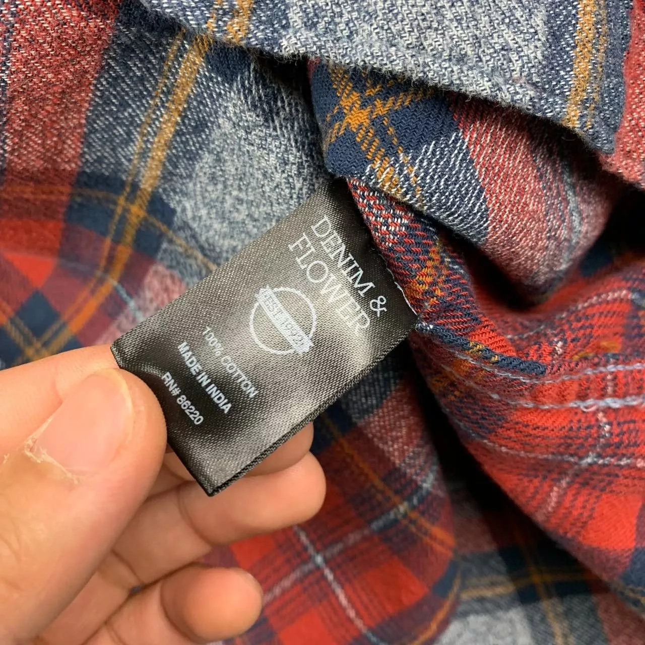 Other Shirts Button Ups Other Denim & Flower Medium Plaid Long Sleeve Button Down Shirt Multi