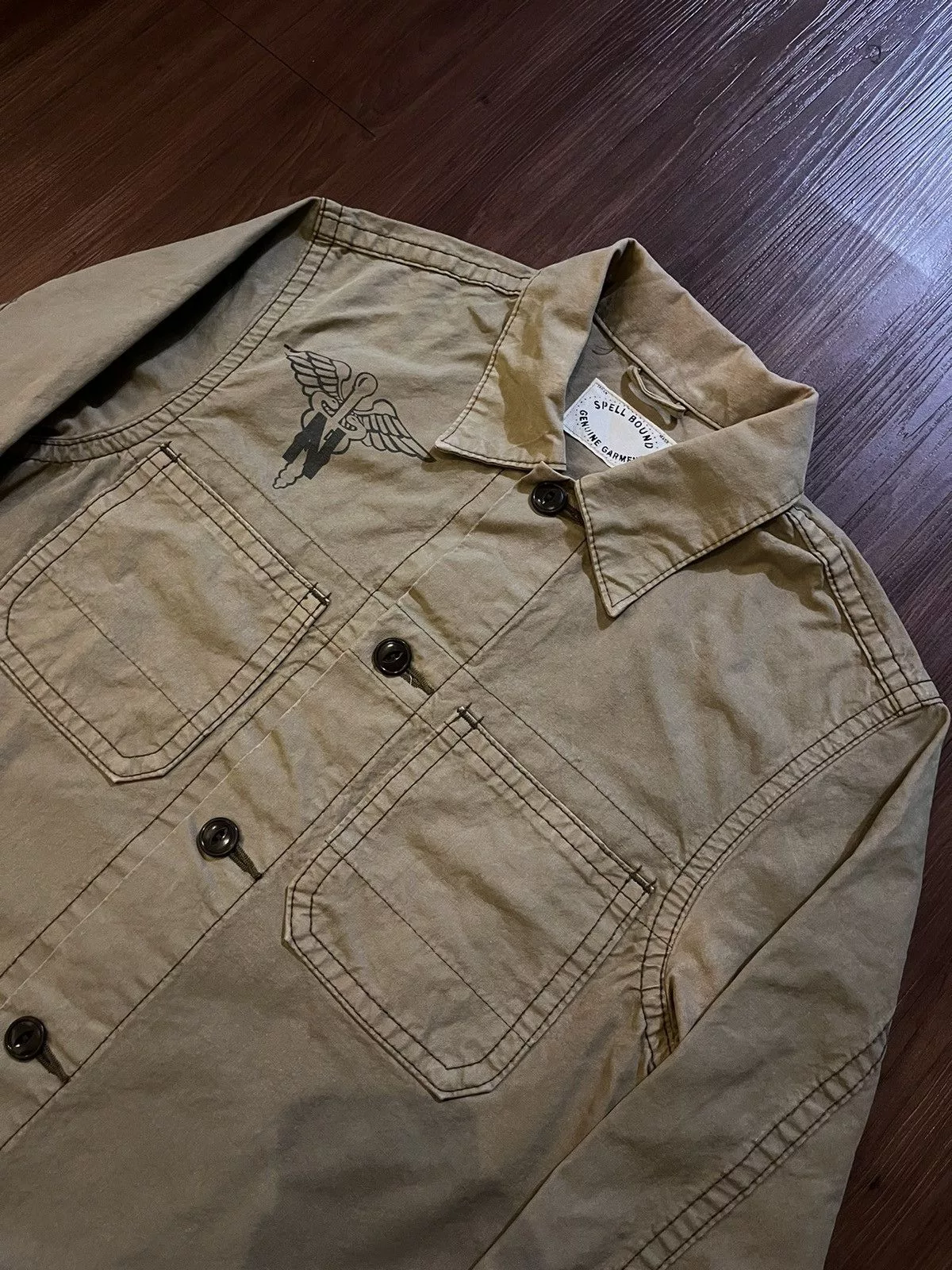 Japanese Brand Light Jackets Japanese Brand × Spellbound Spellbound Canvas Jacket Brown