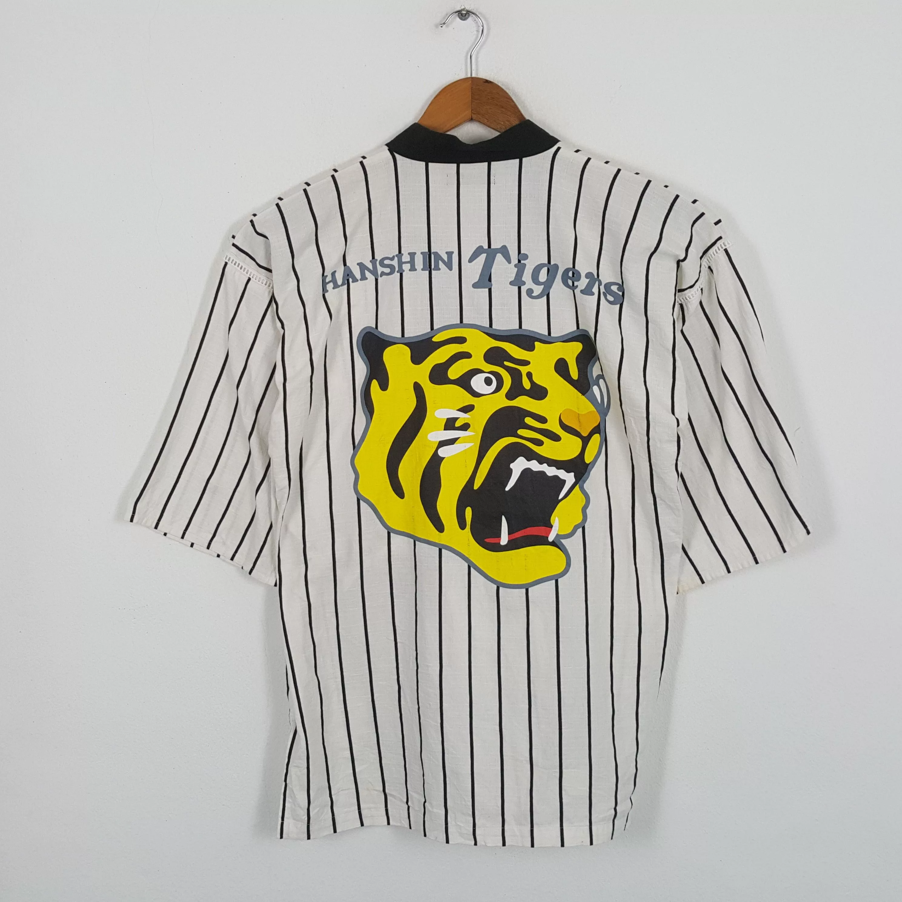 MLB Light Jackets MLB × Vintage Vintage HANSHIN TIGERS Japanese Baseball Team Jacket White Streetwear
