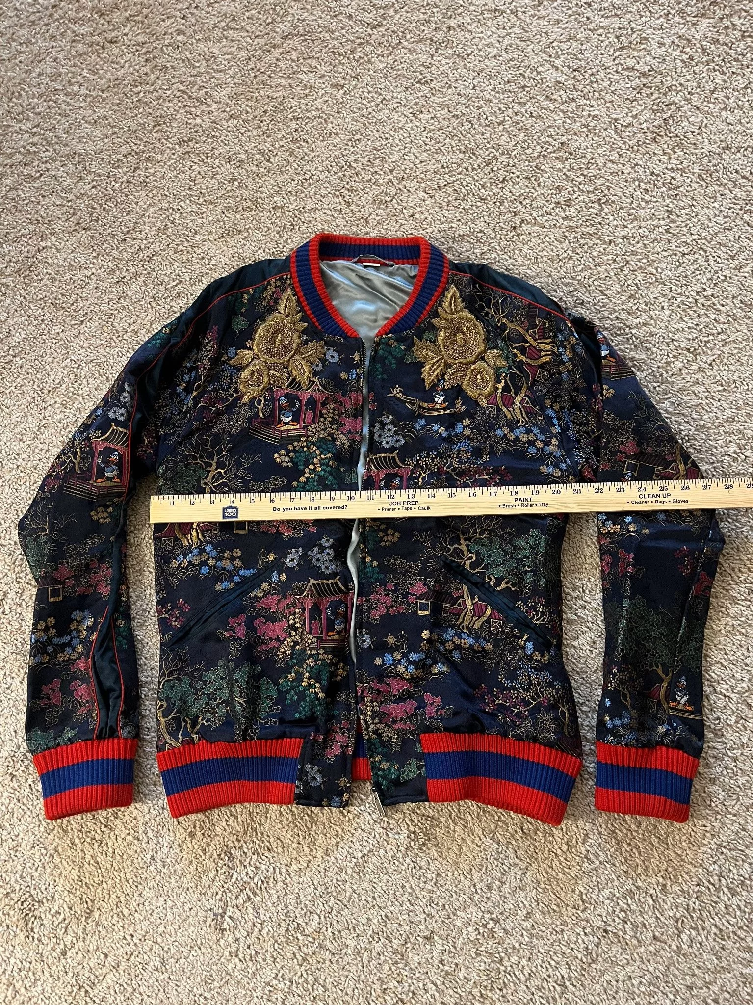 Gucci Bombers Gucci Disney Donald Duck Jacquard Bomber by Alessandro Michele Blue