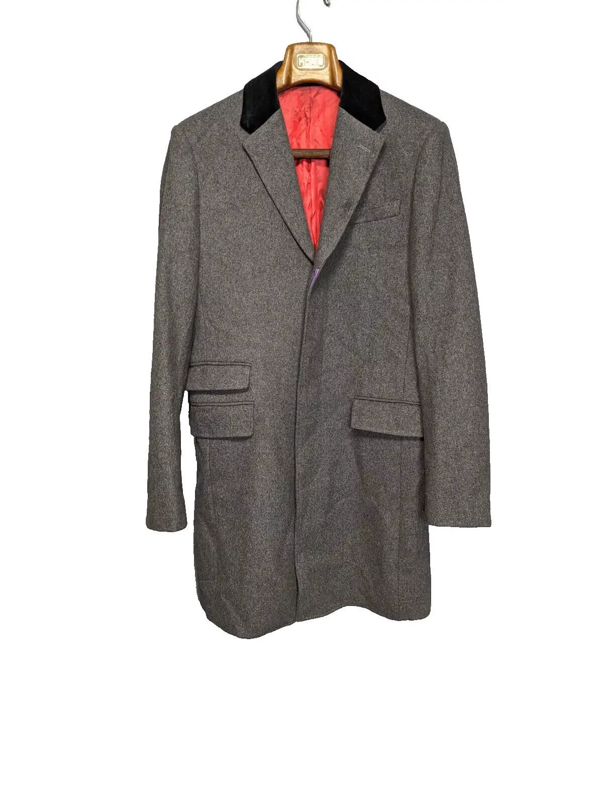 Designer Light Jackets Designer HOLLAND ESQUIRE SQUIRE COAT / GREY JACKET - Men's Size M Gray