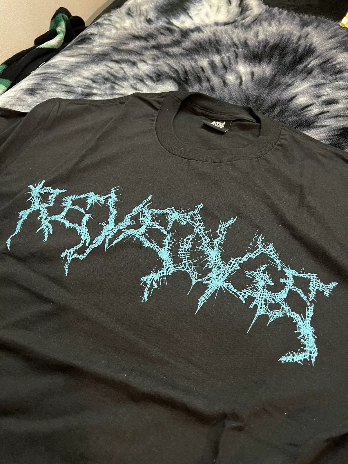 Revenge Short Sleeve T Shirts Revenge SKULL OUTLINE Black