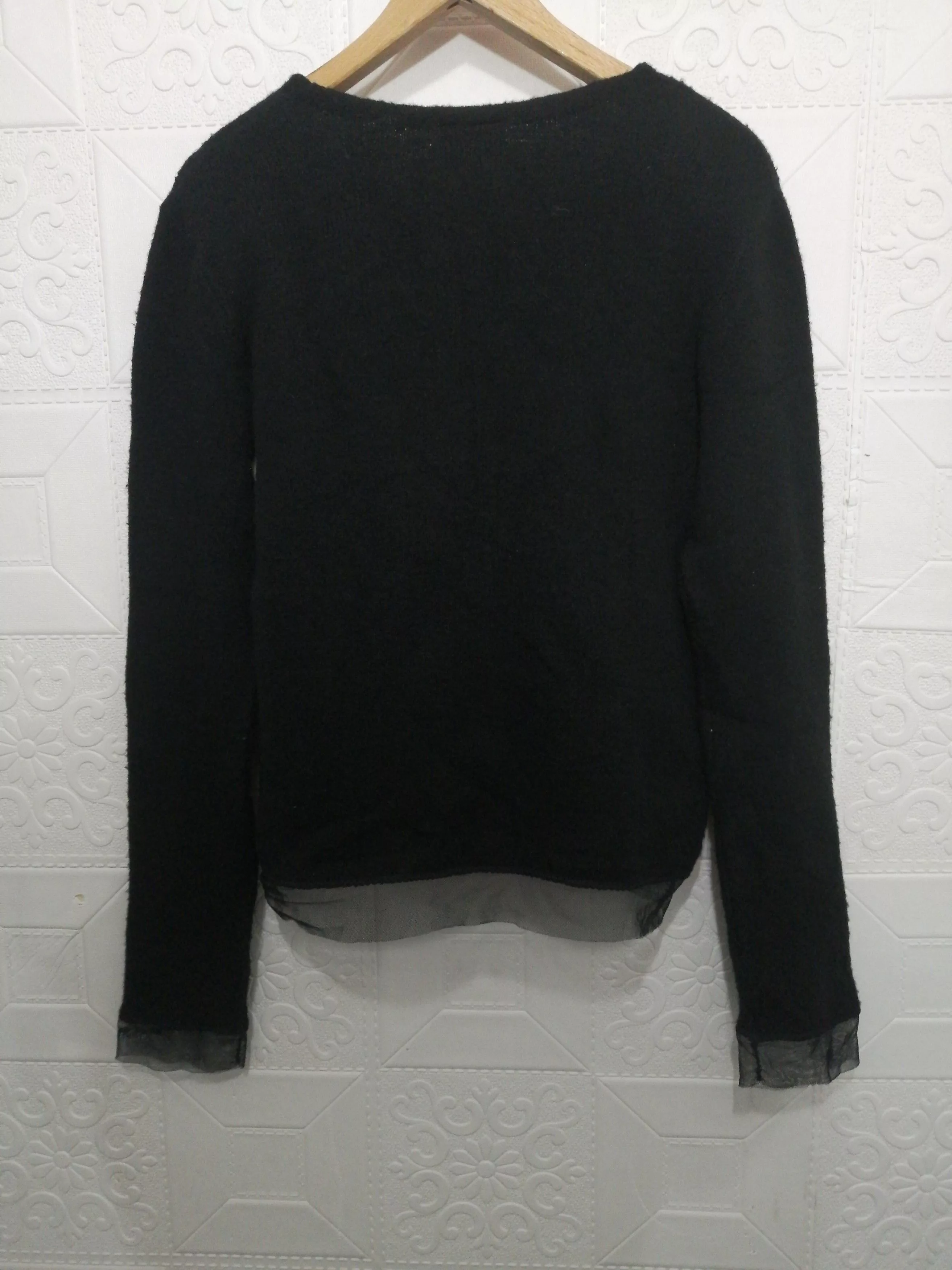 Designer Bodysuits Designer × Versace Versace Black long sleeve crop top