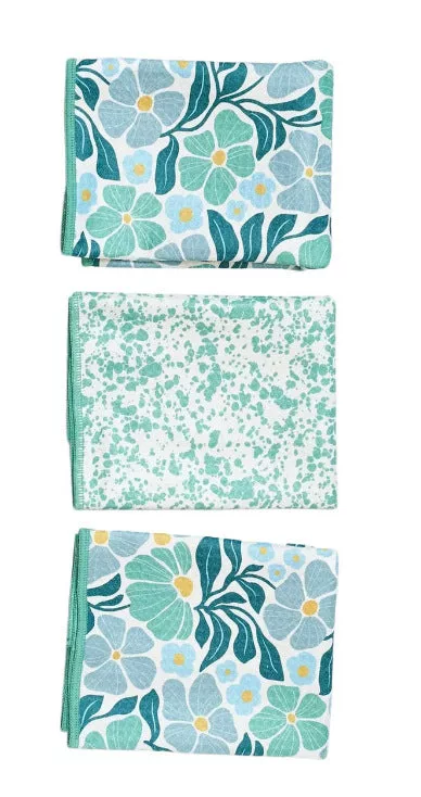 Mini Mighty Towel 3 Set Linda Splatter Menthe Green