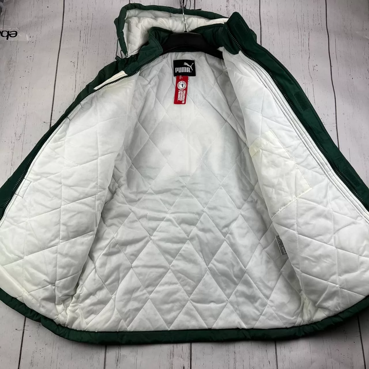Puma Heavy Coats Puma Michigan State Spartans L NCAA Puffer Jacket Removable Hood Green