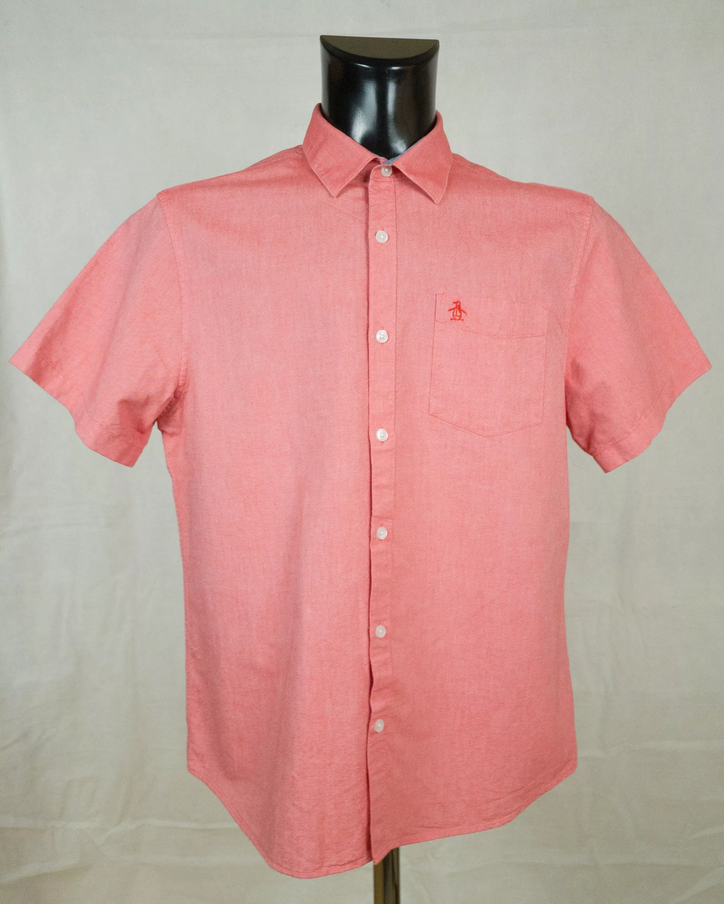 Original Penguin Shirts Button Ups Original Penguin PENGUIN SHIRT SHORT SLEEVE COTTON SIZE L Pink