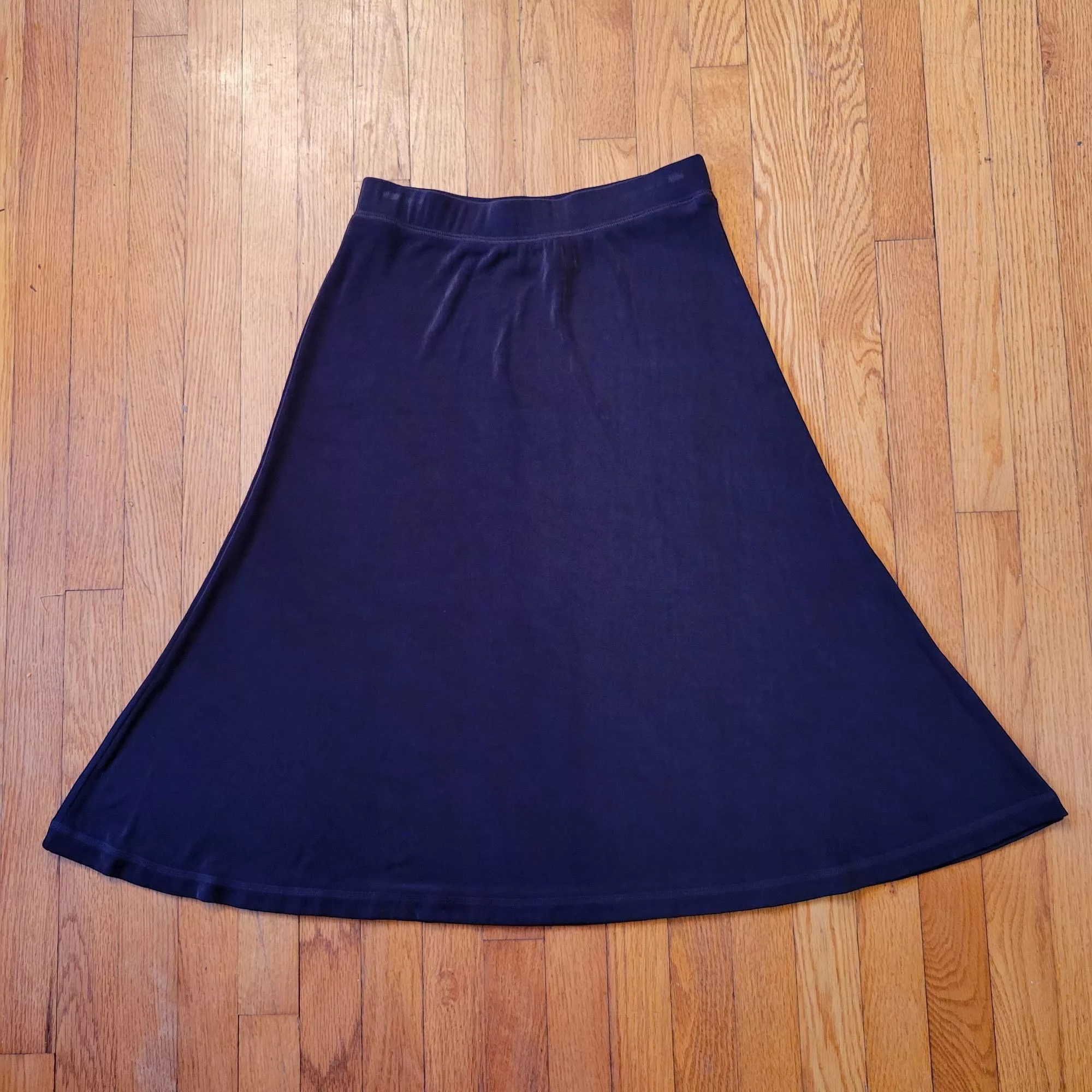 Vintage Maxi Skirts Vintage Chicos Travelers Brown A Line Skirt Size 1 Stretch Liquid Kn