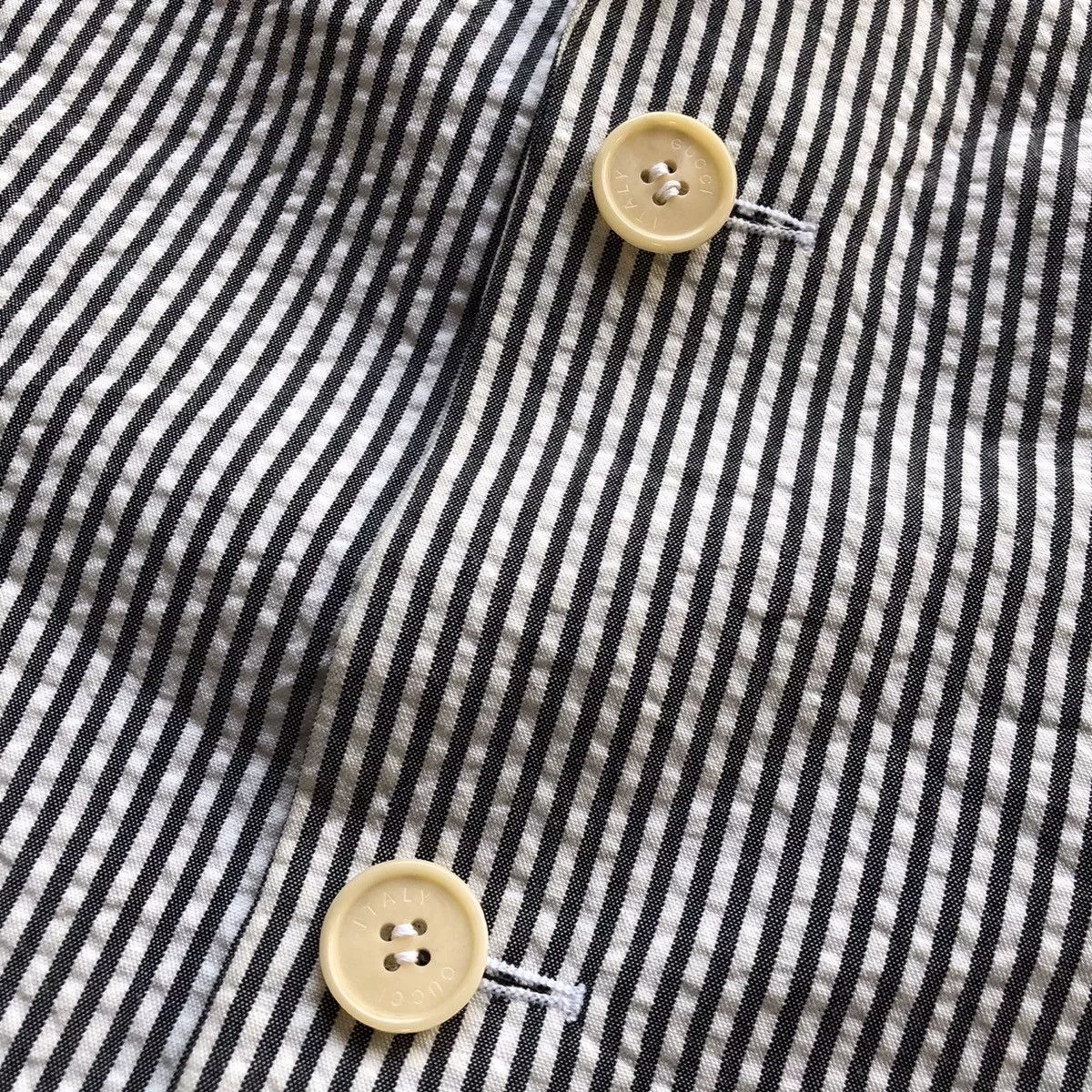 Gucci Blazers GUCCI Black White Stripe Blazer Coat