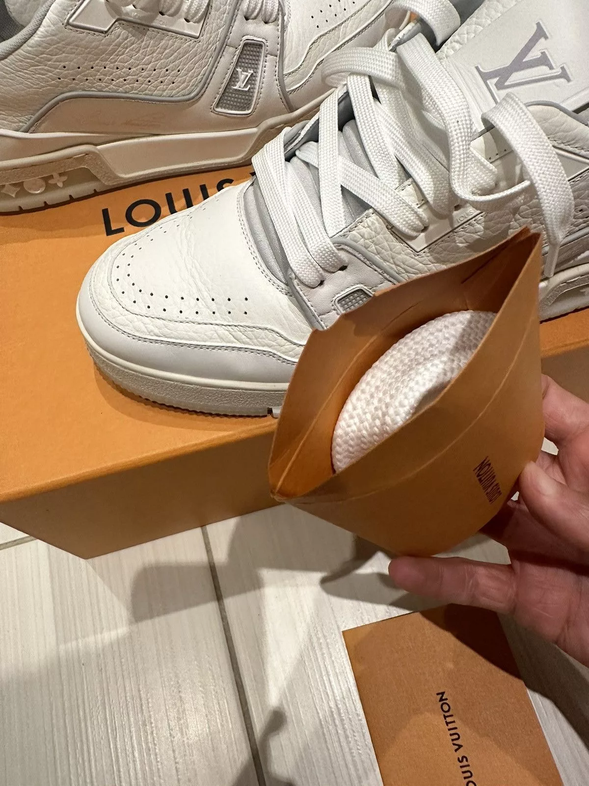 Louis Vuitton Low Top Sneakers Louis Vuitton White & Grey ‘LV Sneaker’