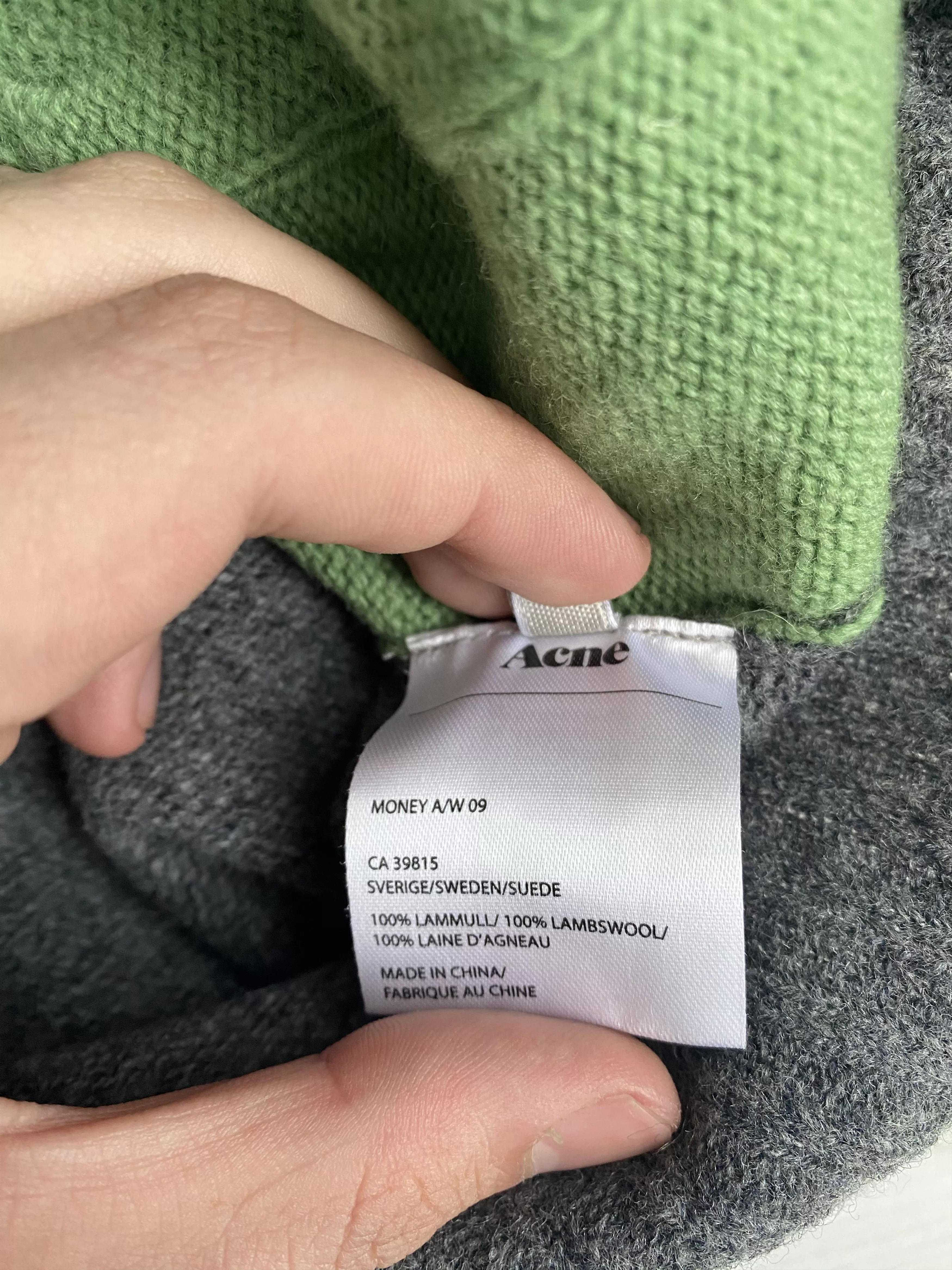 Acne Studios Sweaters Knitwear Acne Studios Men’s Pop classics Lambswool Sweater Gray