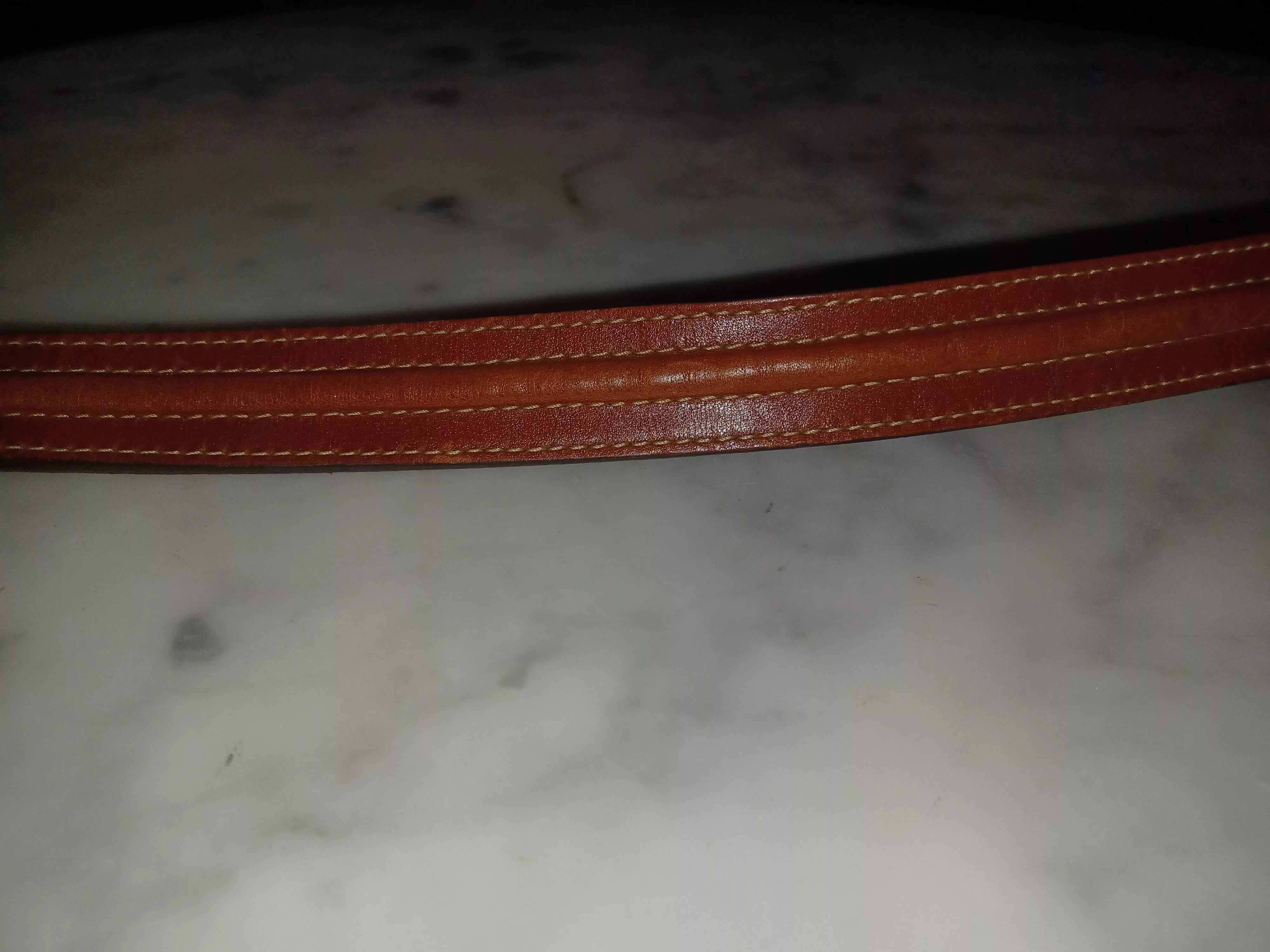 Other Belts Other Leather Belt with Solid Brass Buckle Reddish Brown SZ 32 Streetwear