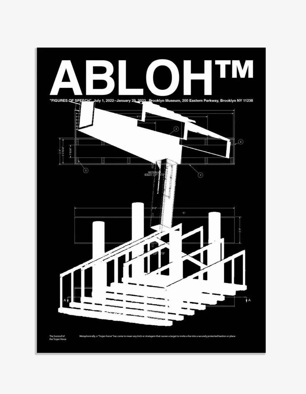 Virgil Abloh Miscellaneous Virgil Abloh Brooklyn Musuem Poster #1 Black