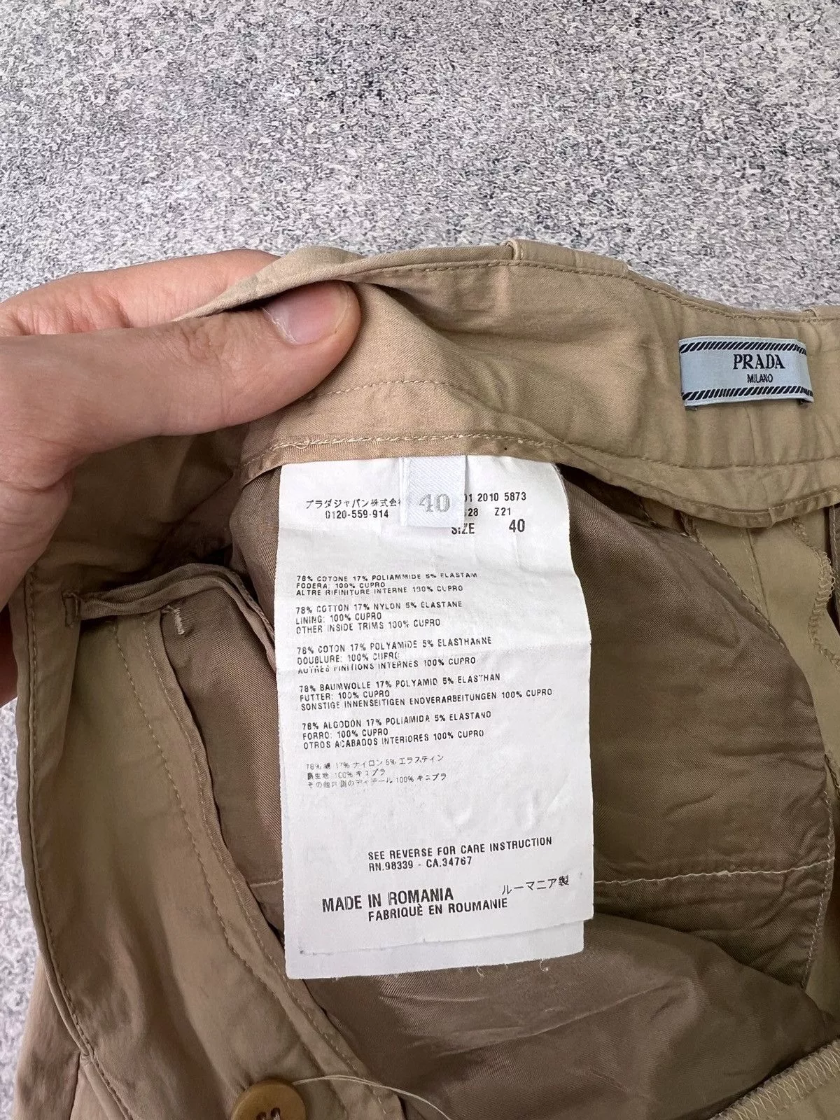 Prada Pants Prada × Vintage Vintage Prada Milano Beige Chino Pants