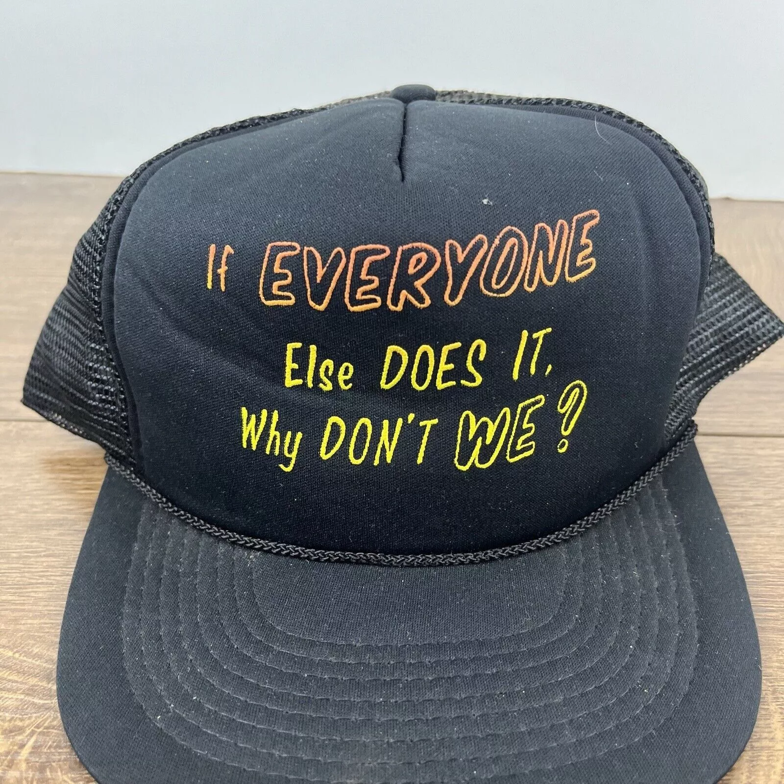 Other Hats Other Why Don't We Hat Black Cap Hat Everyone Else Does Adjustable