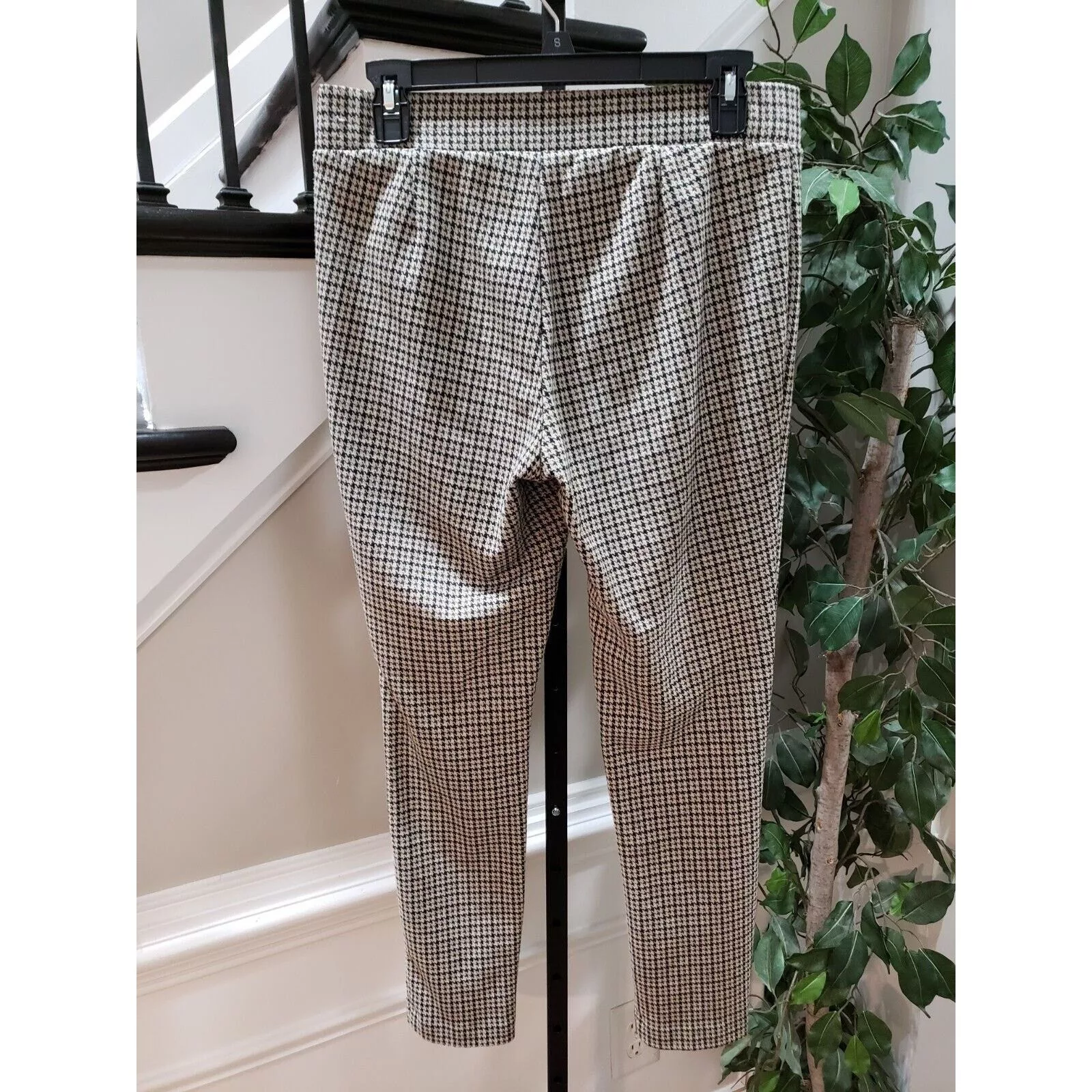 Other Pants Other Cooper & Ella Houndstooth Polyester Straight Leg Pants M Multi