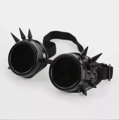 Electric Visual Glasses Electric Visual × Japanese Brand Black Welding Round Rivet Spiked Goggle Streetwear