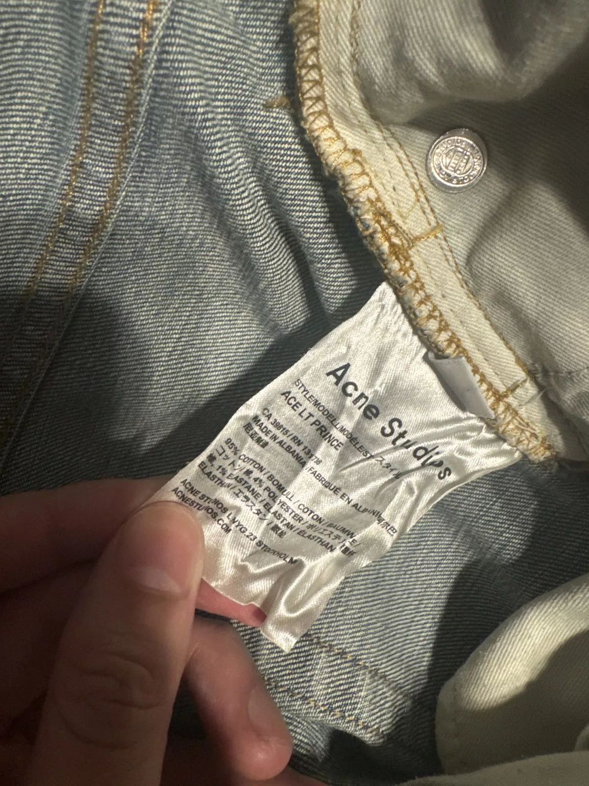 Acne Studios Denim Acne Studios Ace LT Prince Blue