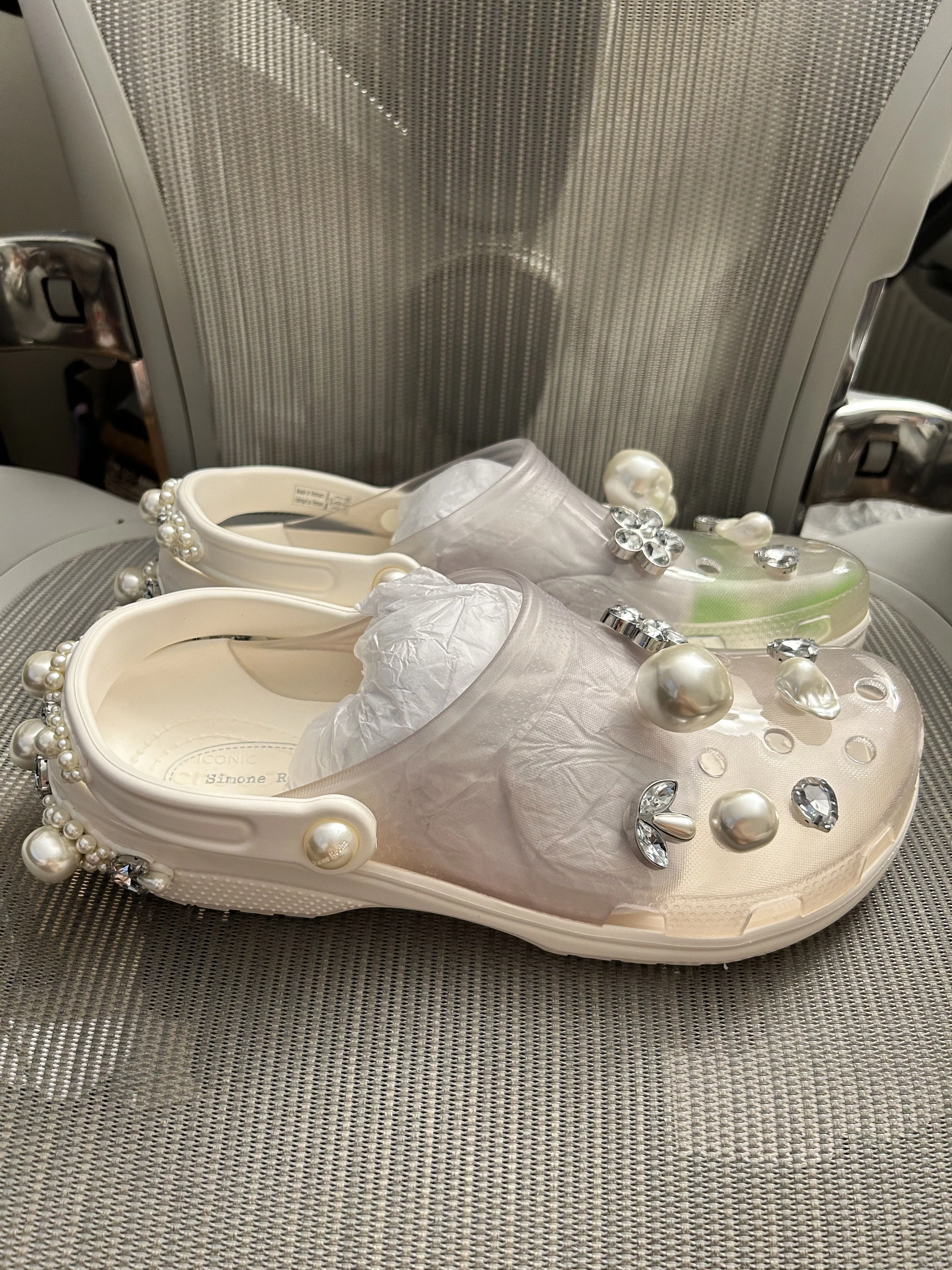 Crocs Slip Ons Crocs × Simone Rocha Crocs Classic Clog Simone Rocha Translucent (210144-0WV) White