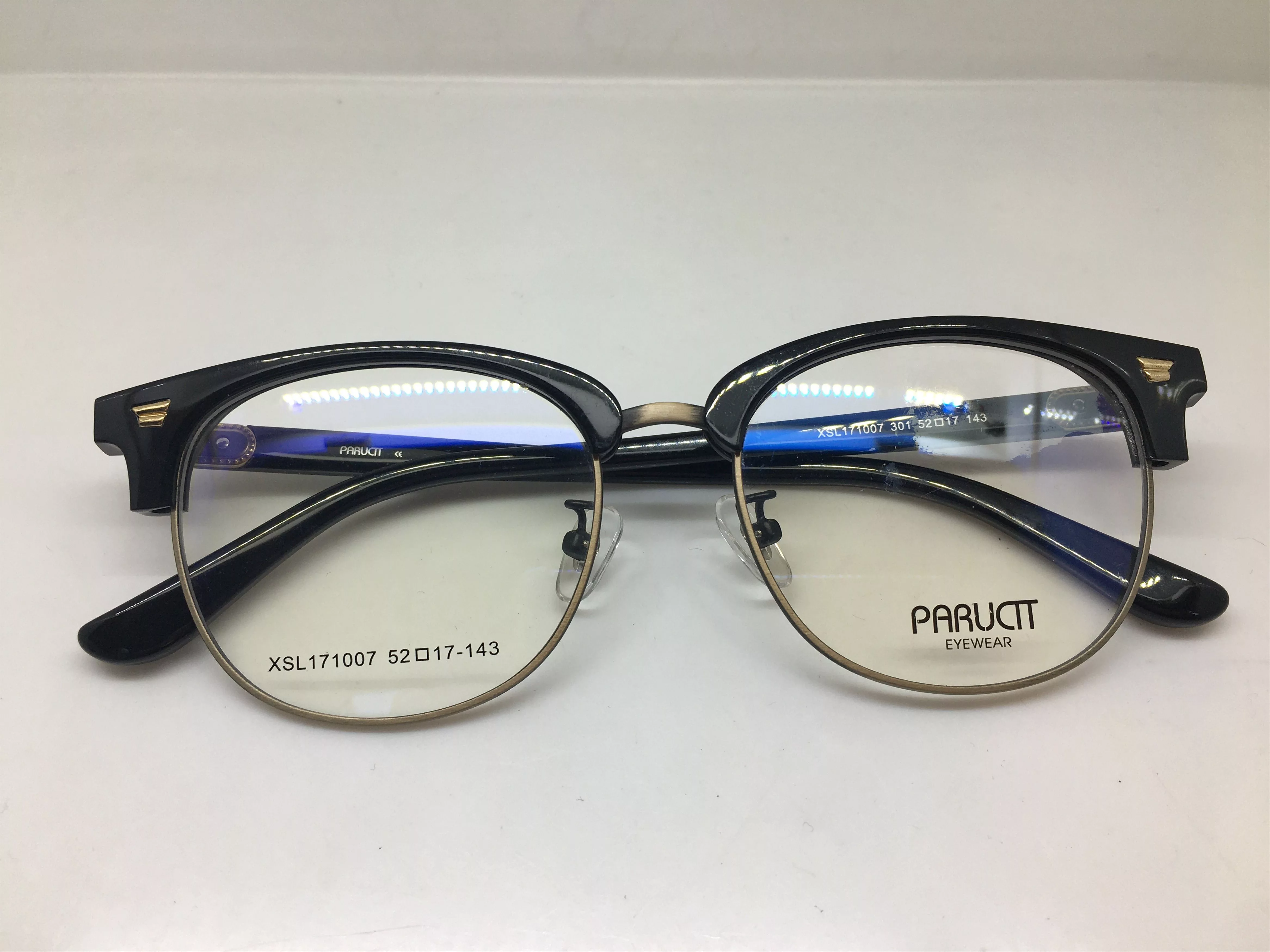 Other Glasses Other Paructt Black Copper Malcolm X Eyeglasses Frame Multi