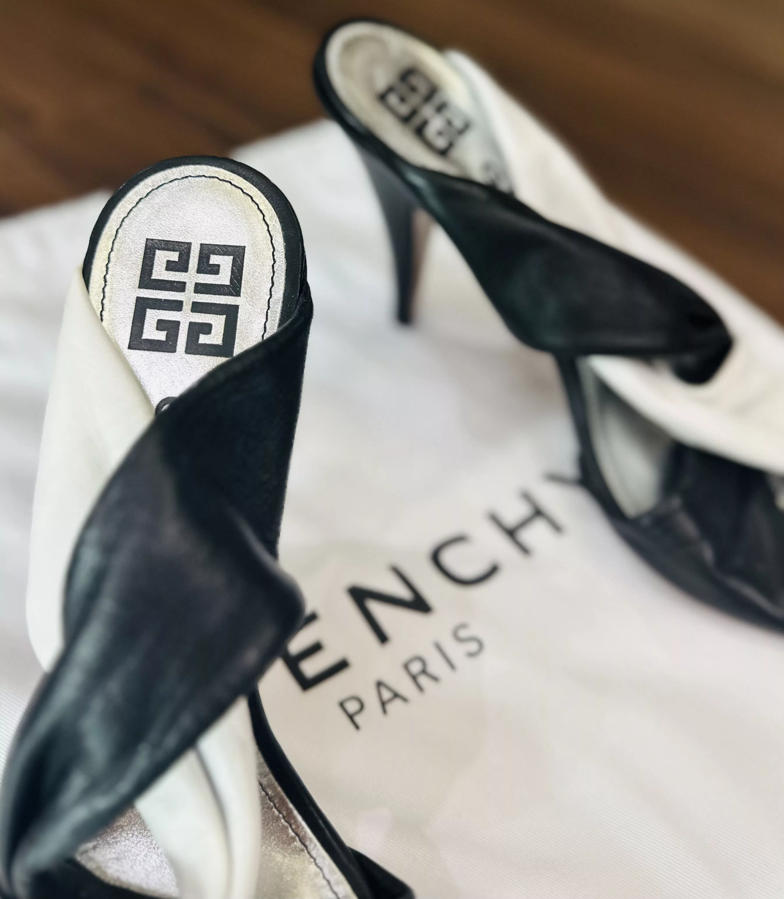 Givenchy Sandals GIVENCHY Bi-Color Slingback Sandals Gray