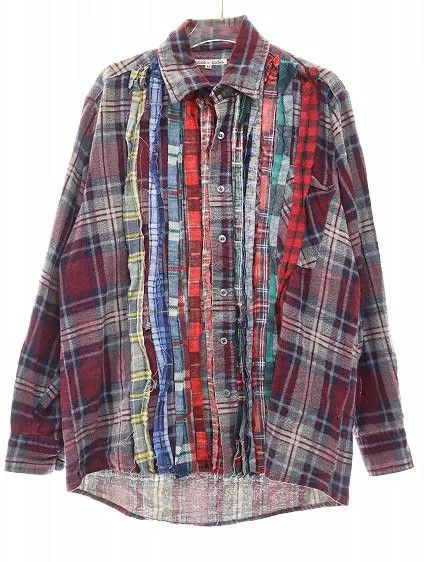 Needles Shirts Button Ups Needles Shirt Checkered Reconstructed Long Sleeve Multicolor